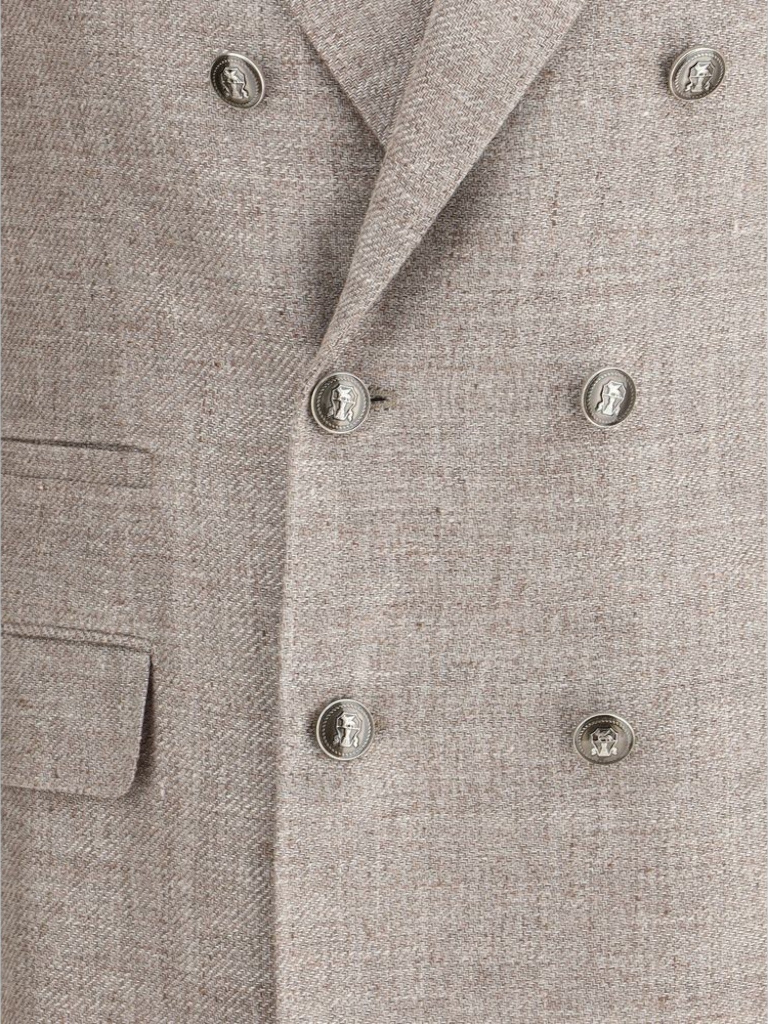Brunello Cucinelli Light Brown Linen Blazer-thumbmail-3