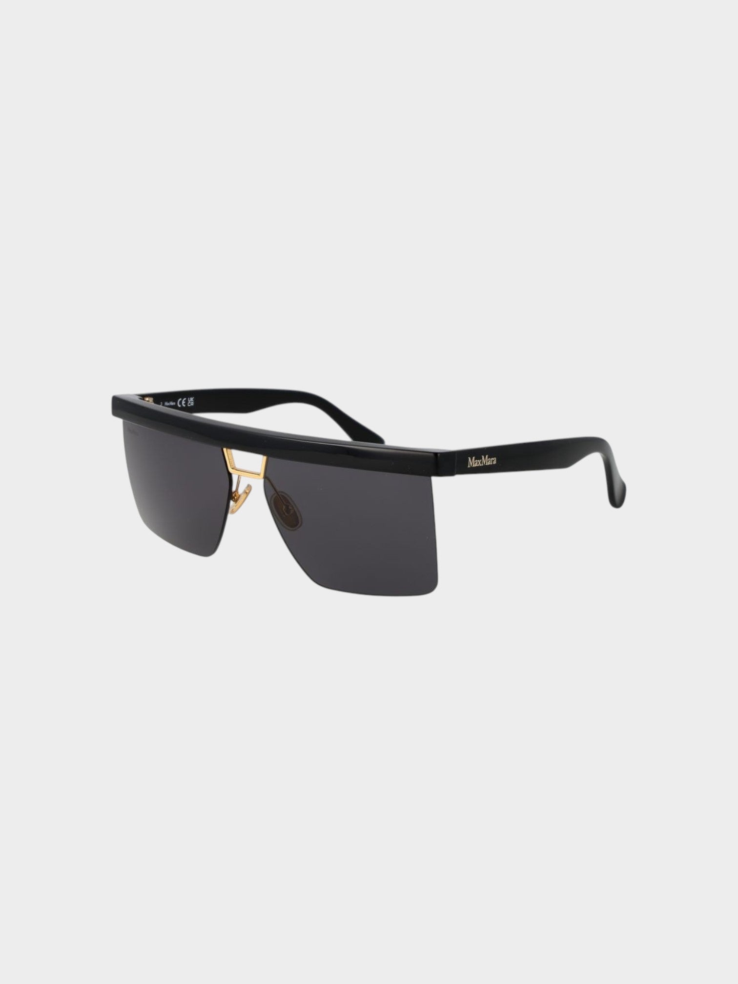 Max Mara Black Stainless Steel Sunglasses