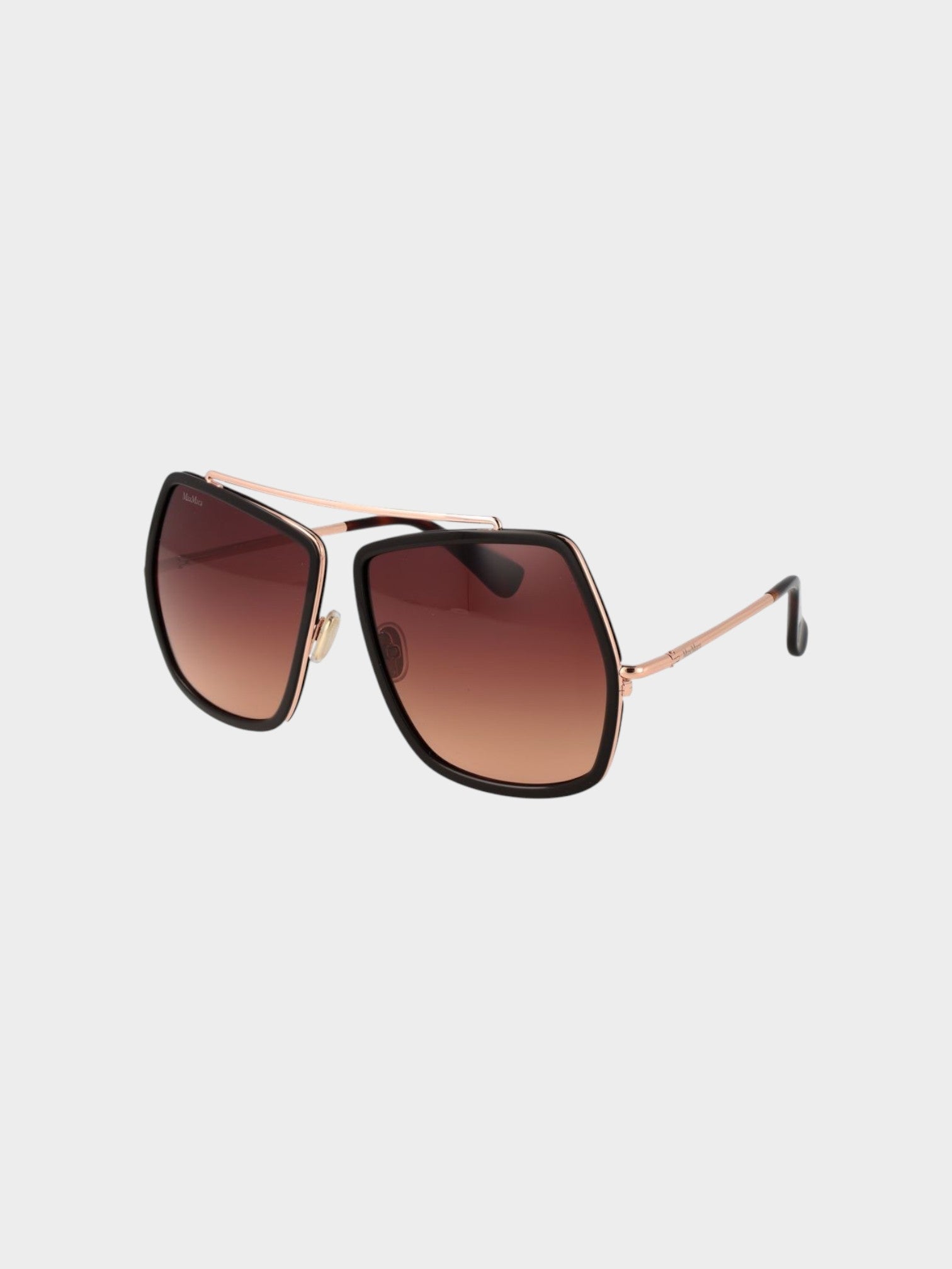Max Mara Brown Metal Sunglasses