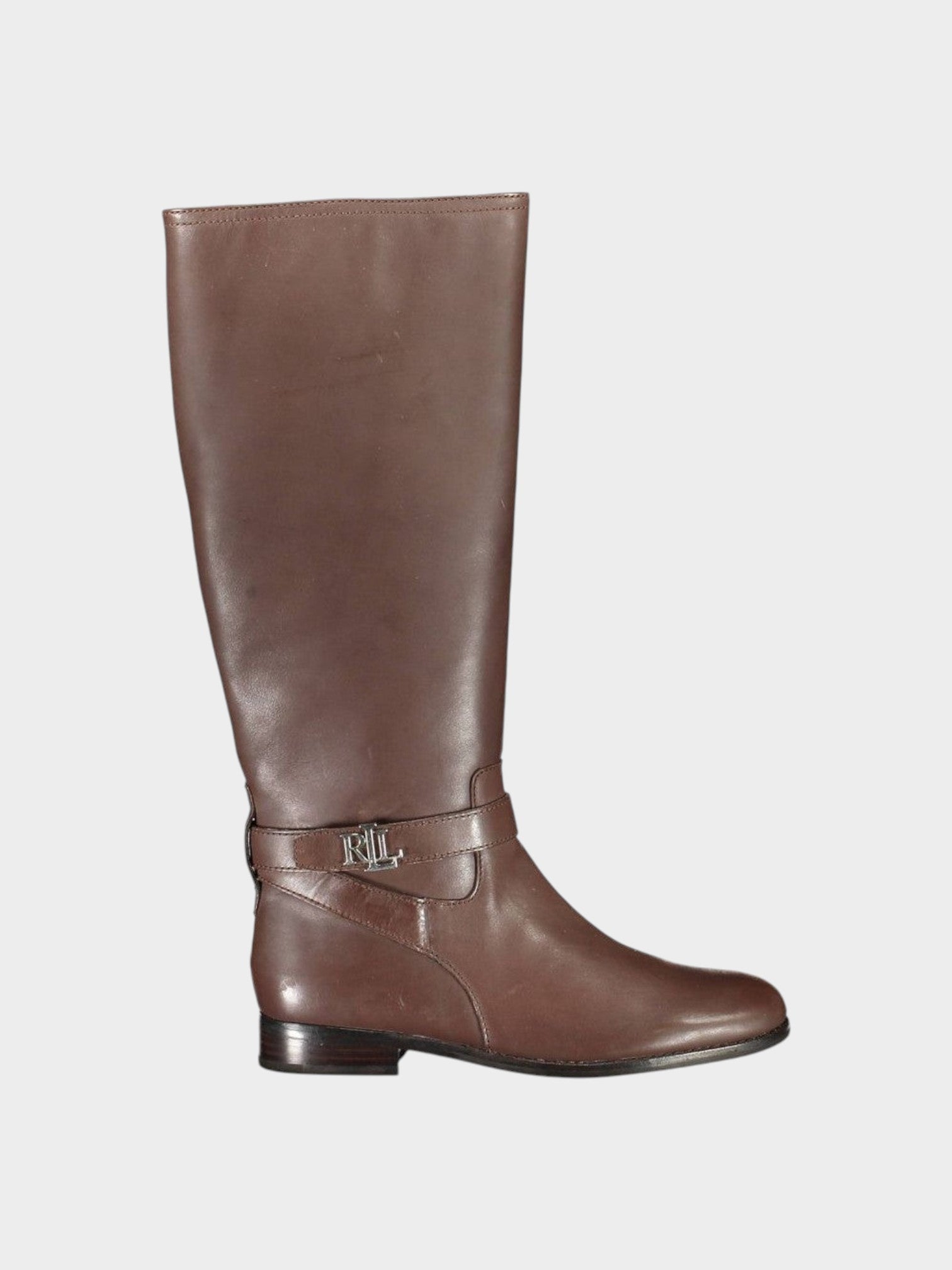 Ralph Lauren Brown Leather Women Boot