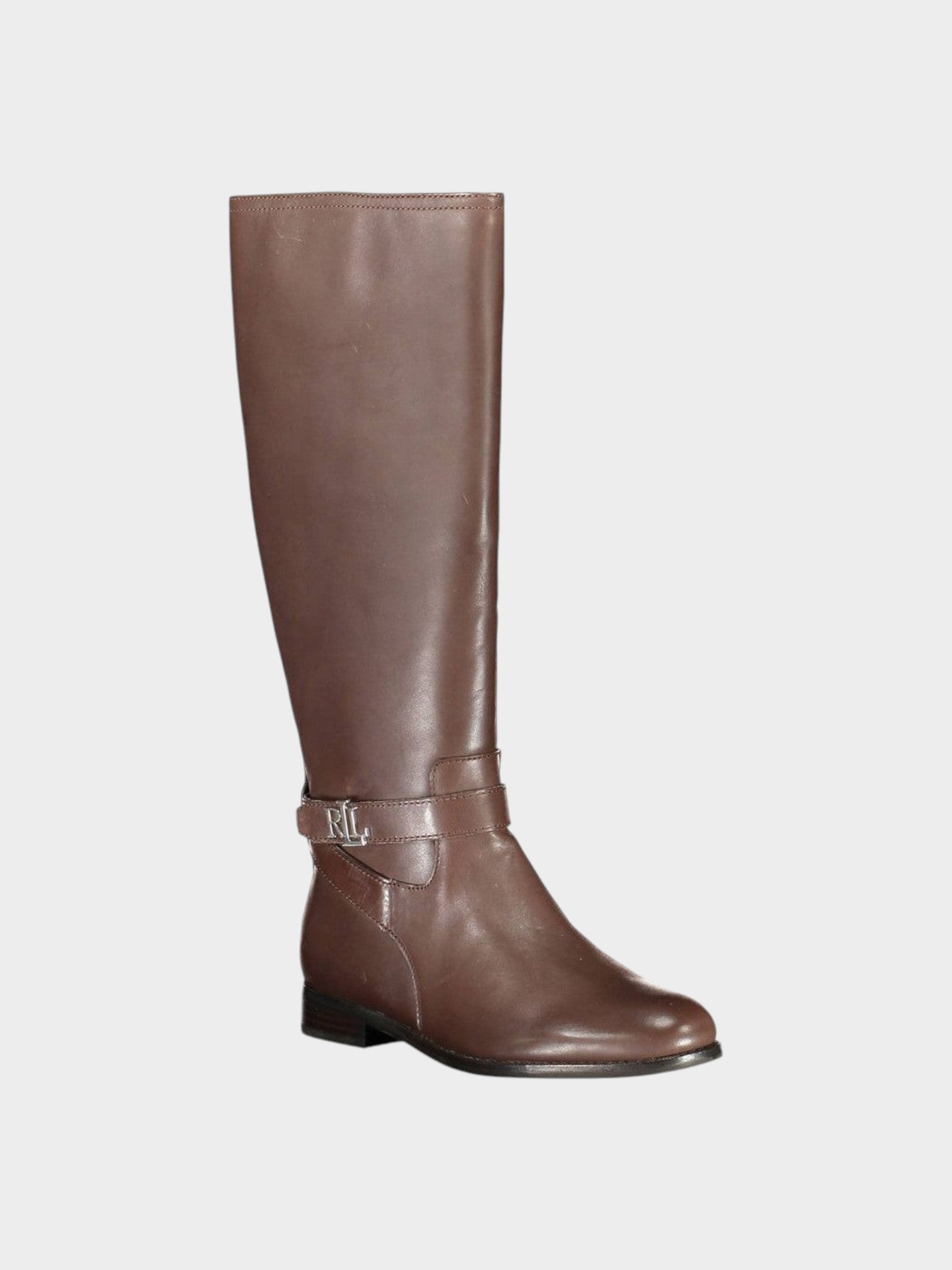 Ralph Lauren Brown Leather Women Boot-thumbmail-2