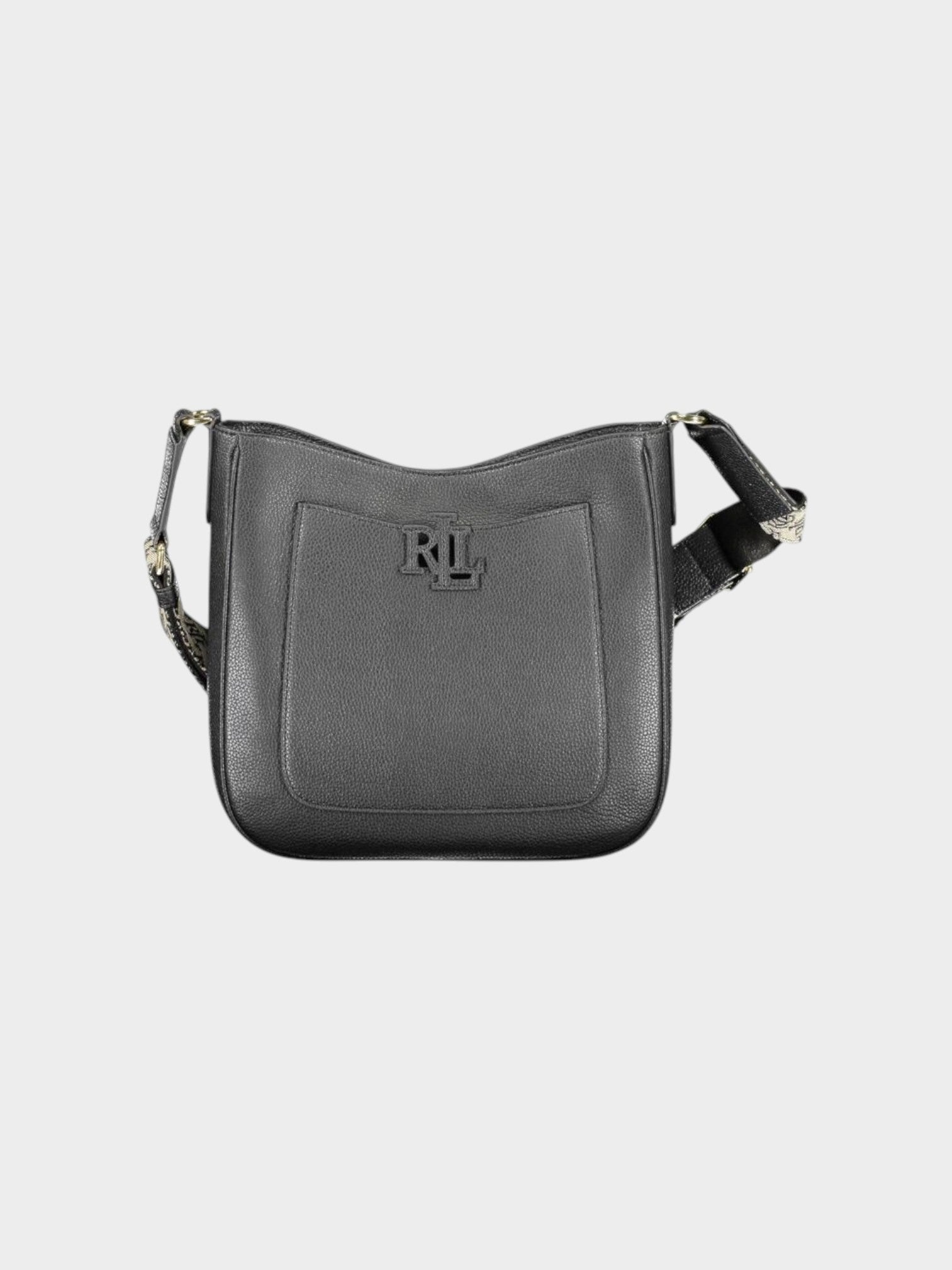 Ralph Lauren Nero Leather Women Shoulder Bag