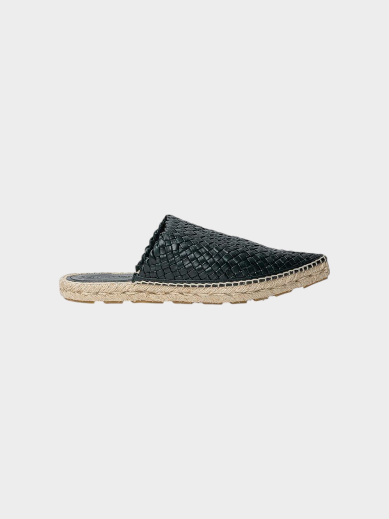 Bottega Veneta Green Leather Espadrilles