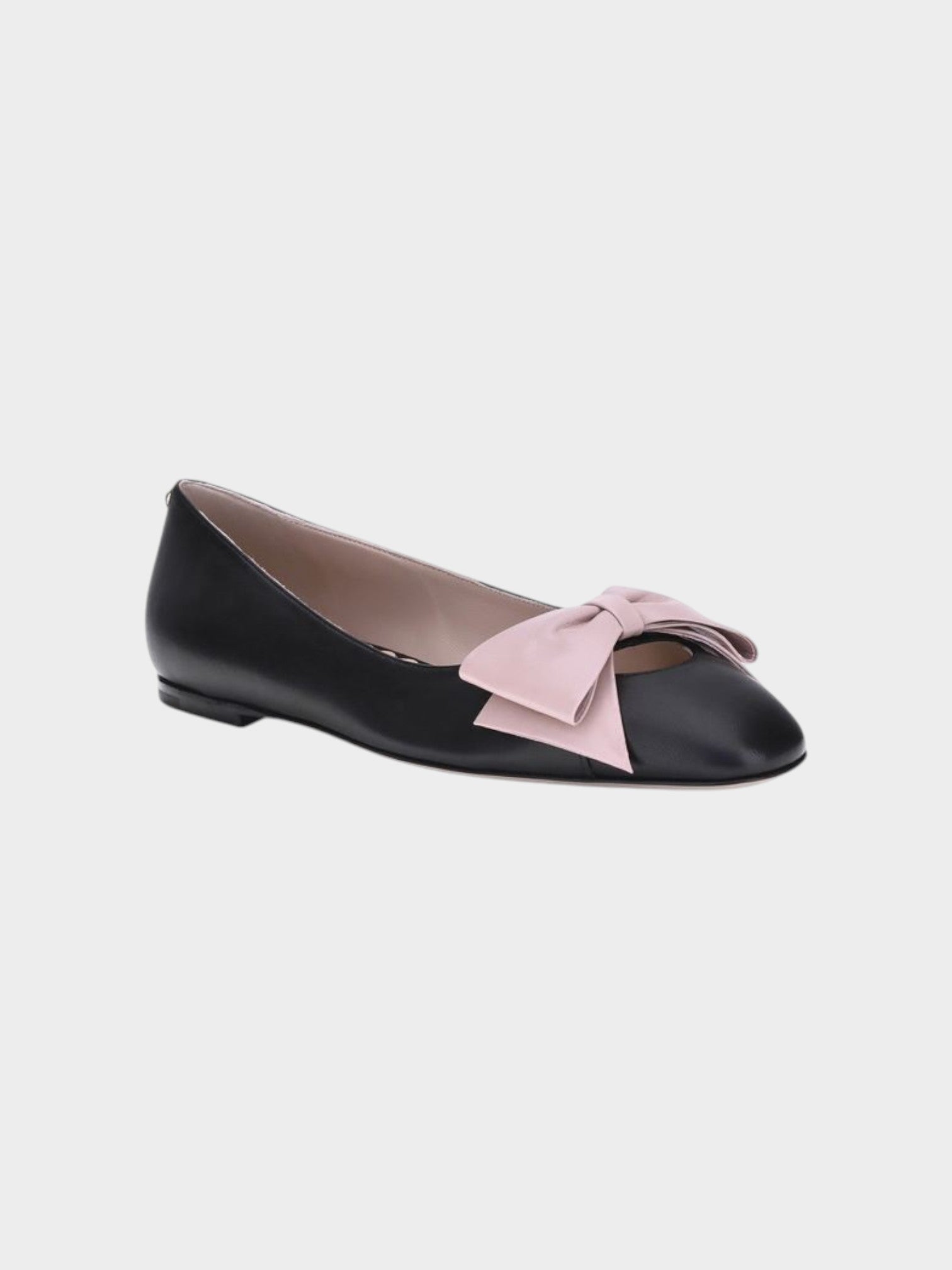 Valentino Garavani Black Goatskin Ballet Flats-thumbmail-2