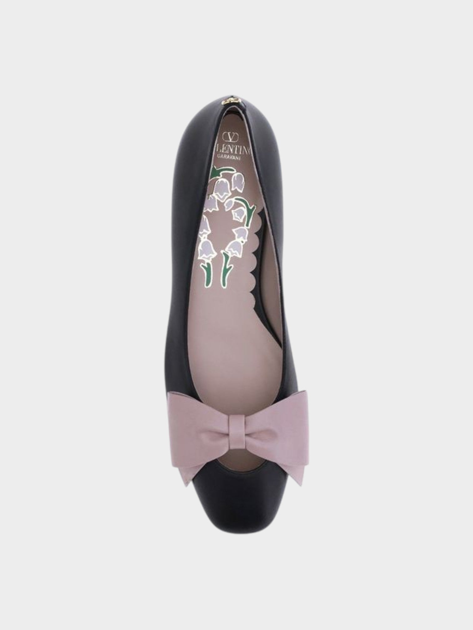 Valentino Garavani Black Goatskin Ballet Flats-thumbmail-4