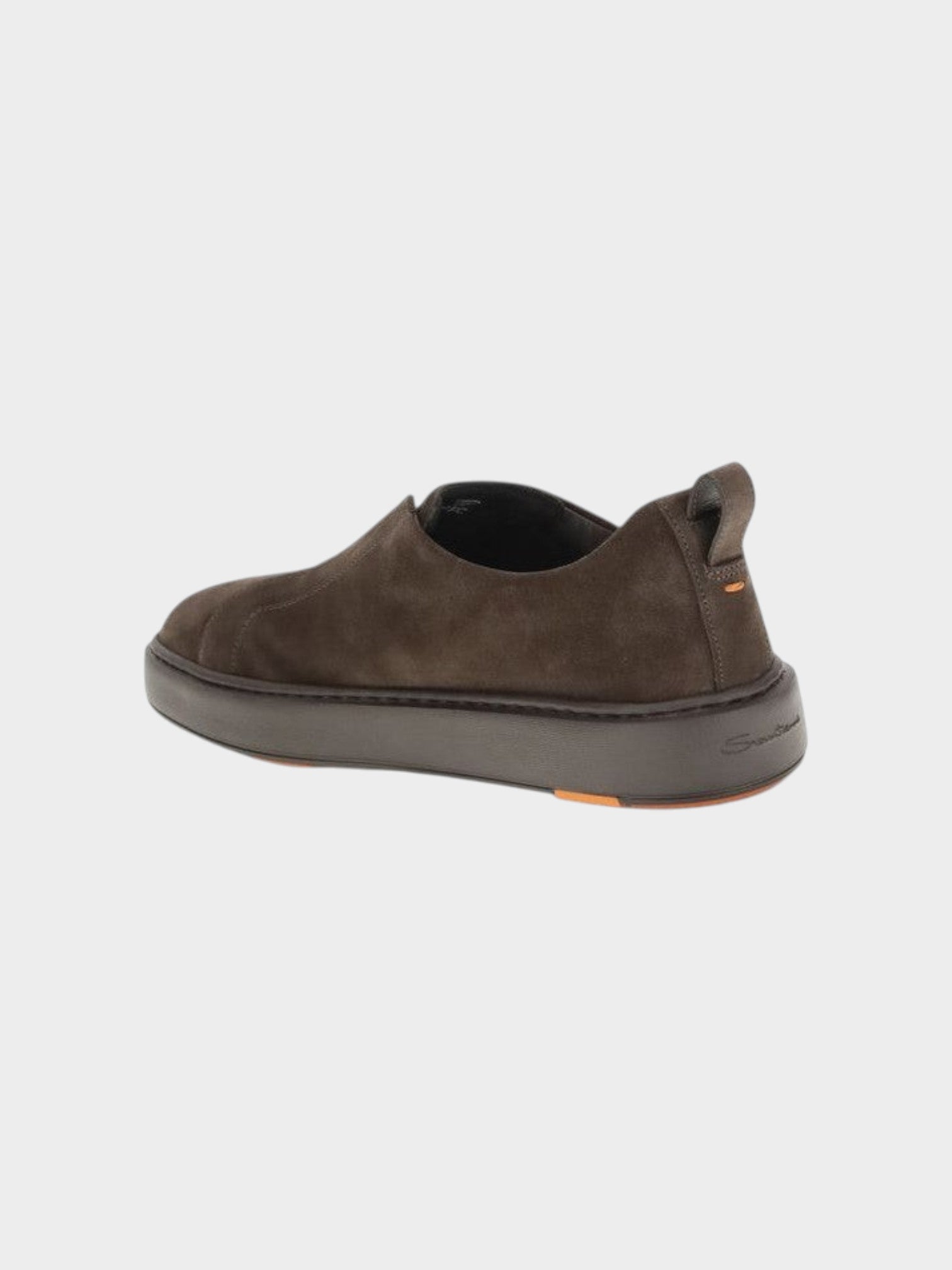 Santoni Brown Calf Leather Bos Taurus Low Top Sneakers-thumbmail-3