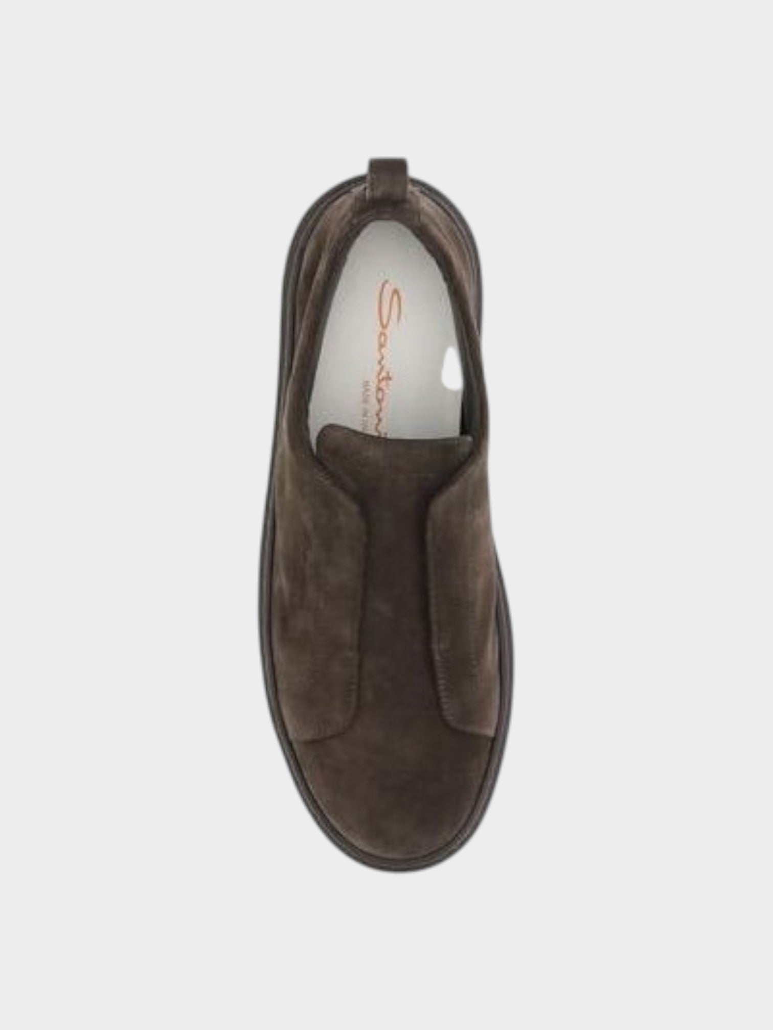 Santoni Brown Calf Leather Bos Taurus Low Top Sneakers-thumbmail-4