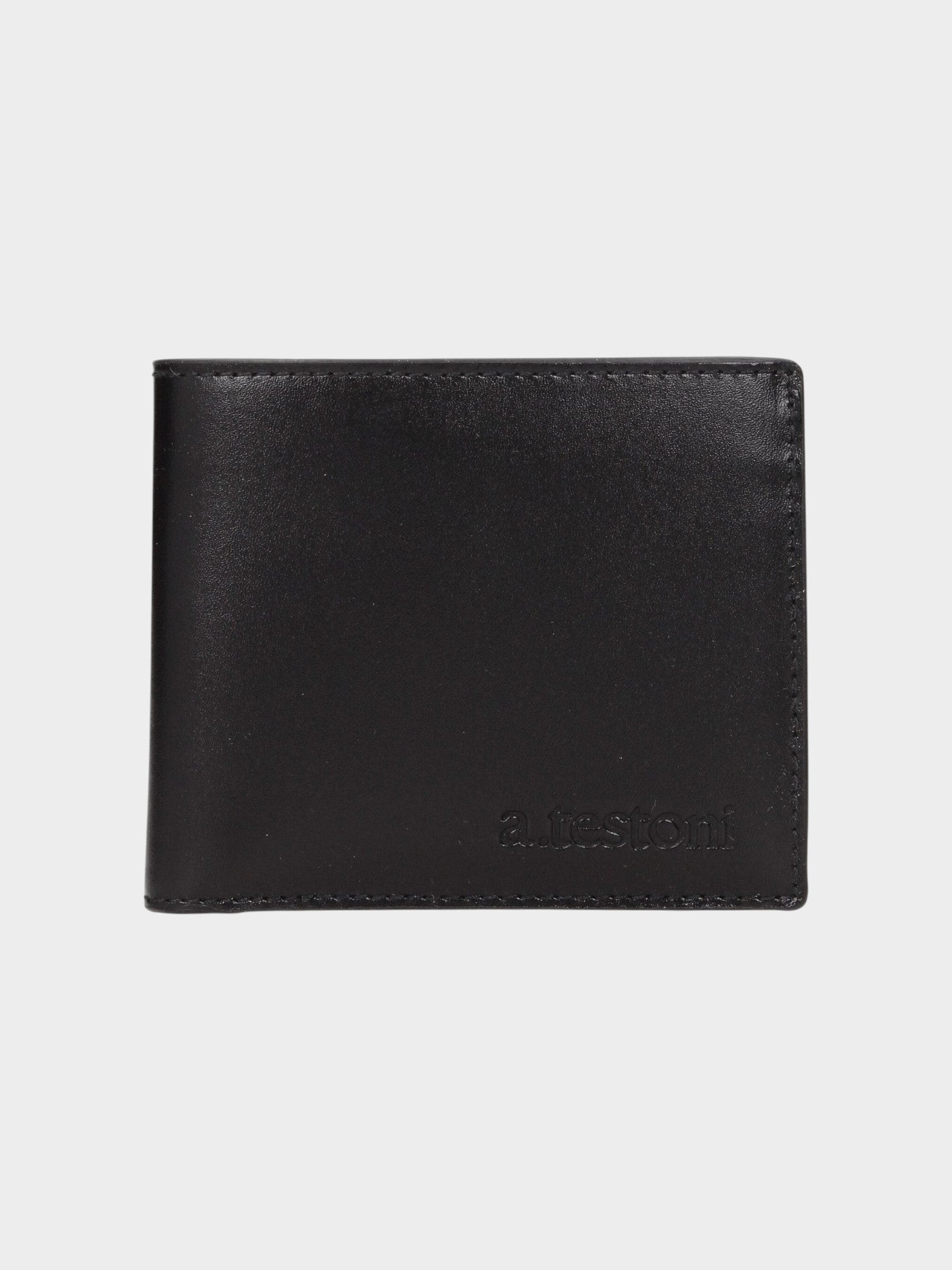 Testoni Black Leather Wallet