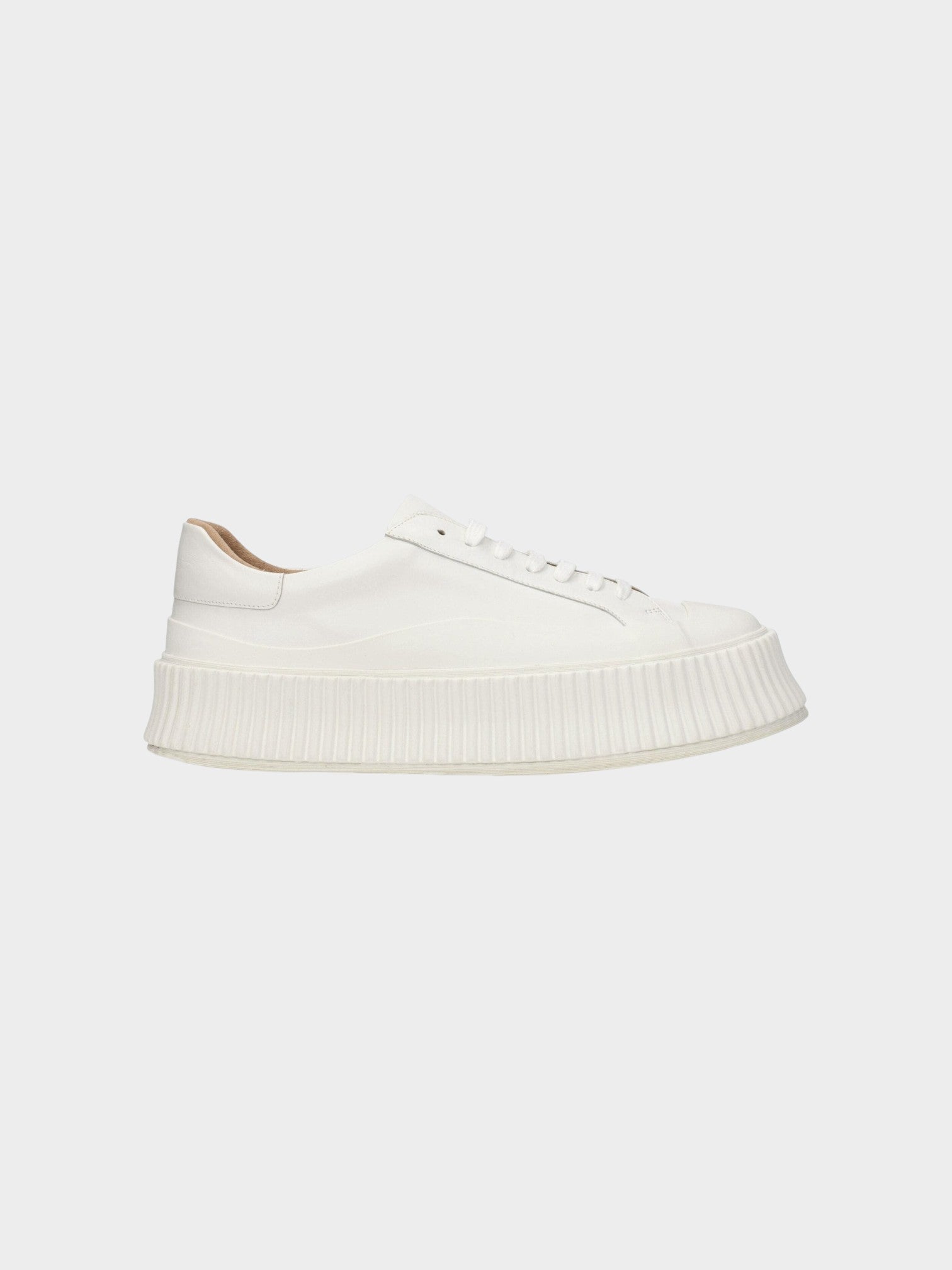 Jil Sander Blue Leather Platform Sneakers