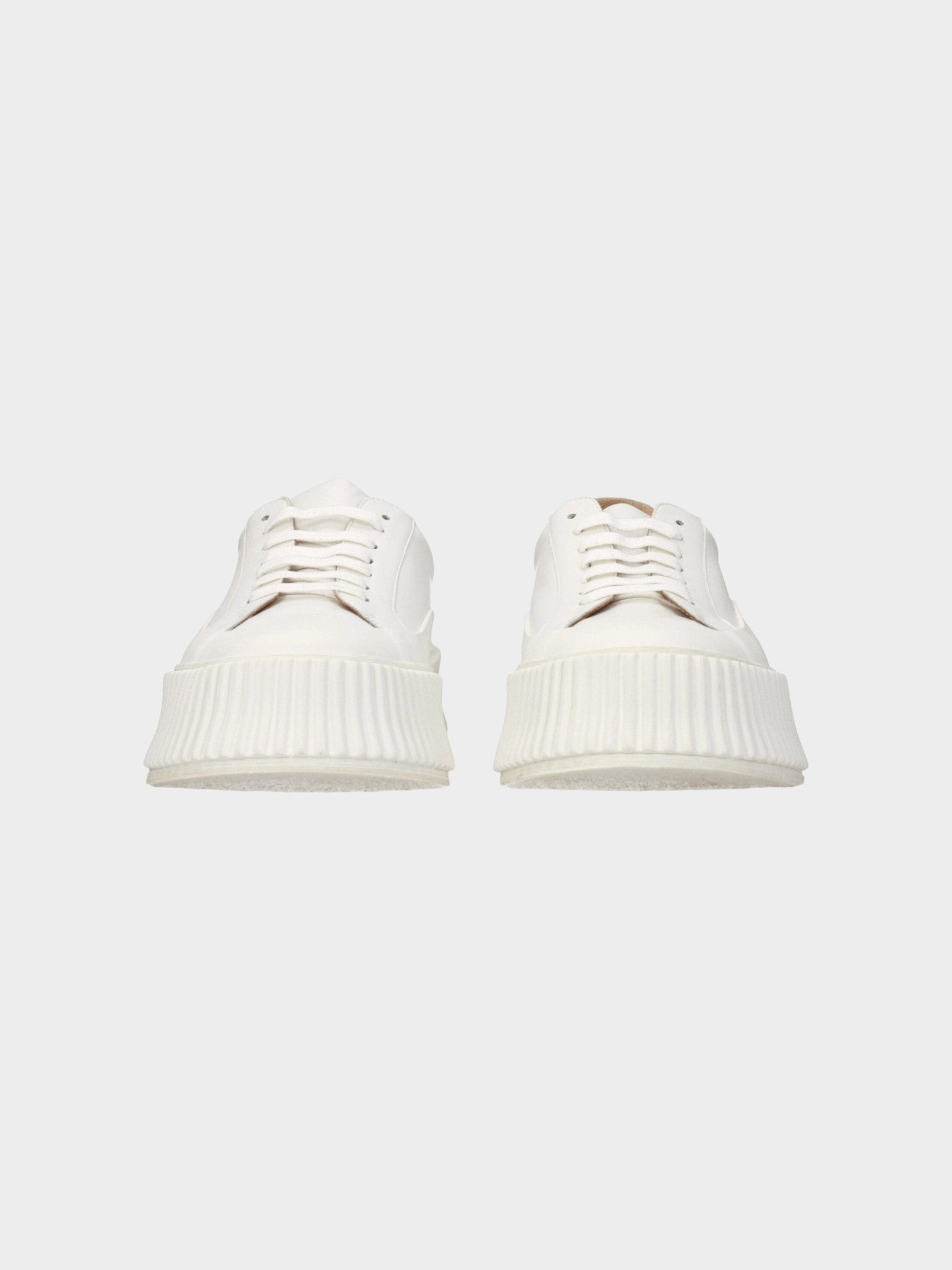 Jil Sander Blue Leather Platform Sneakers-thumbmail-3