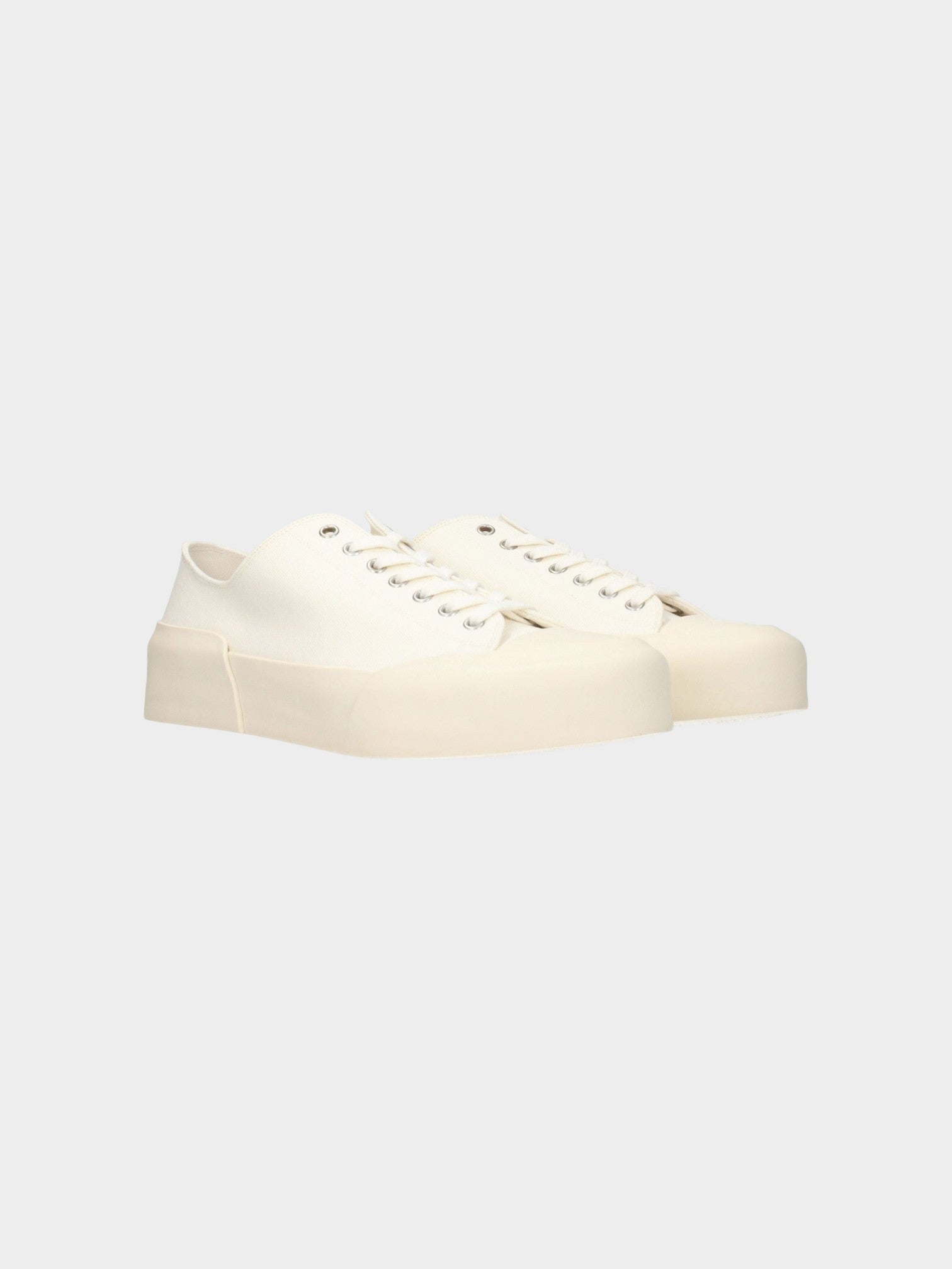 Jil Sander Beige Fabric Low Top Sneakers-thumbmail-2