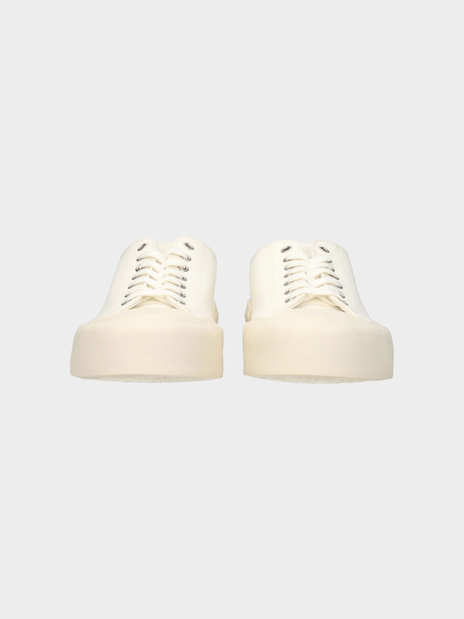 Jil Sander Beige Fabric Low Top Sneakers-thumbmail-3