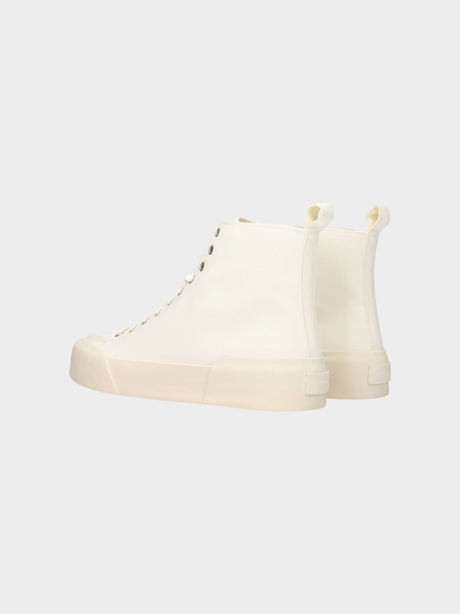 Jil Sander Beige Fabric High Top Sneakers-thumbmail-4