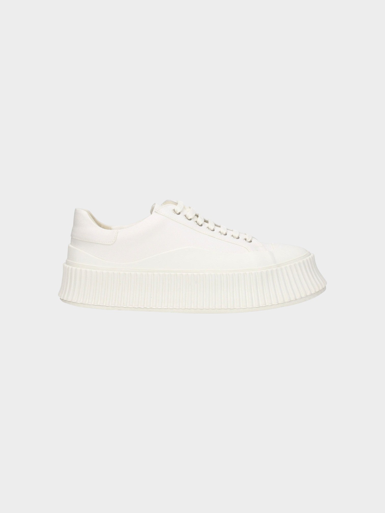 Jil Sander Blue Fabric Platform Sneakers