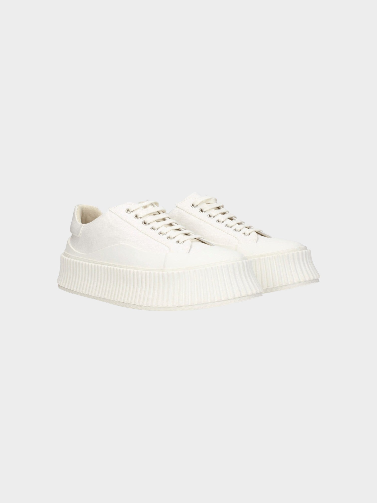 Jil Sander Blue Fabric Platform Sneakers-thumbmail-2