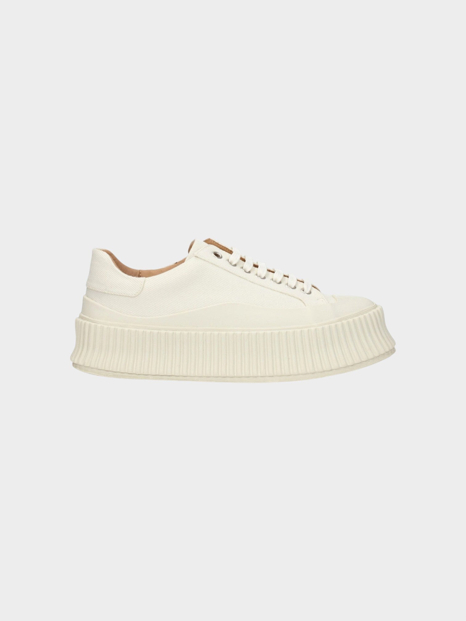 Jil Sander Blue Fabric Platform Sneakers