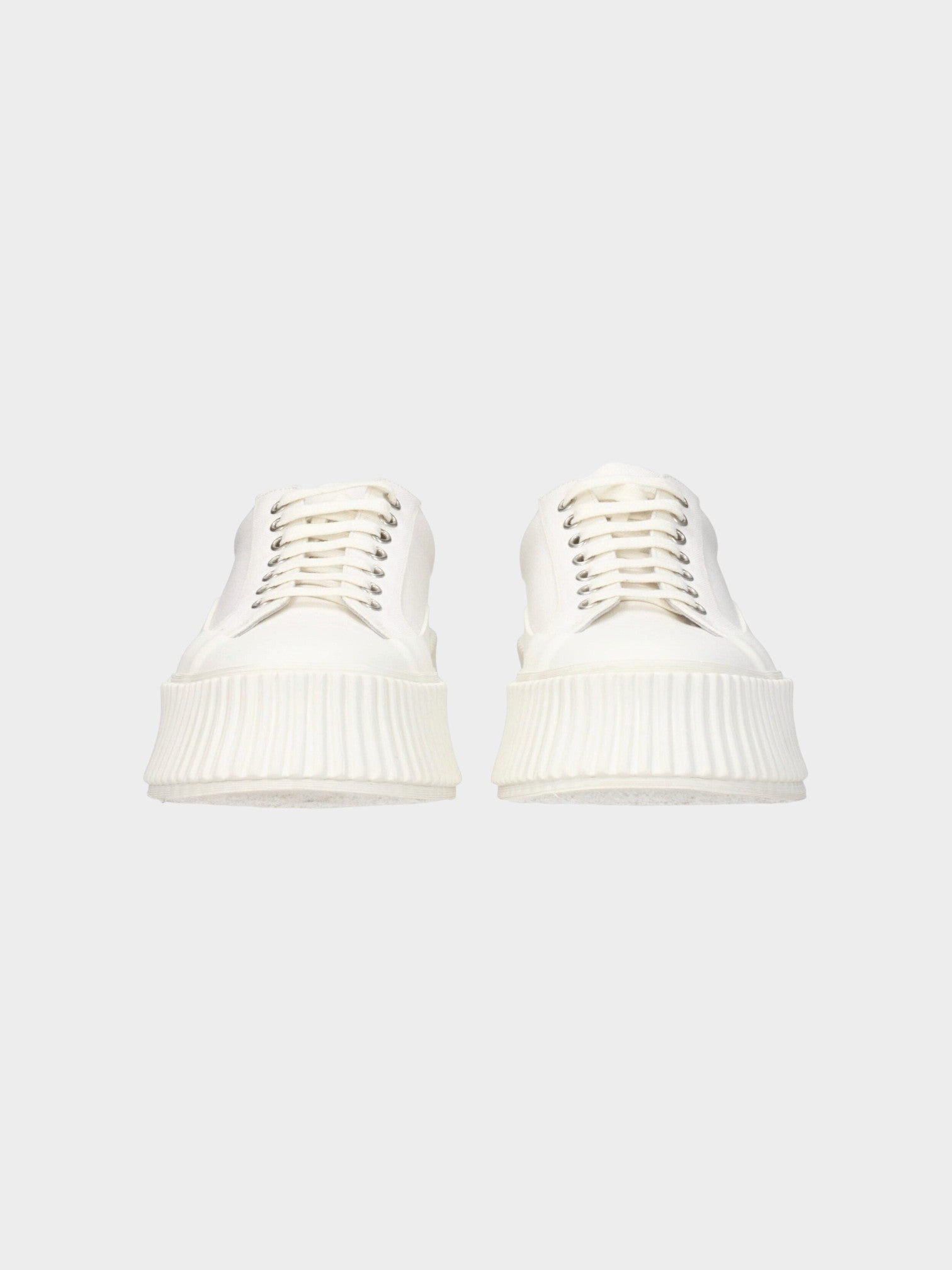 Jil Sander Blue Fabric Platform Sneakers-thumbmail-3