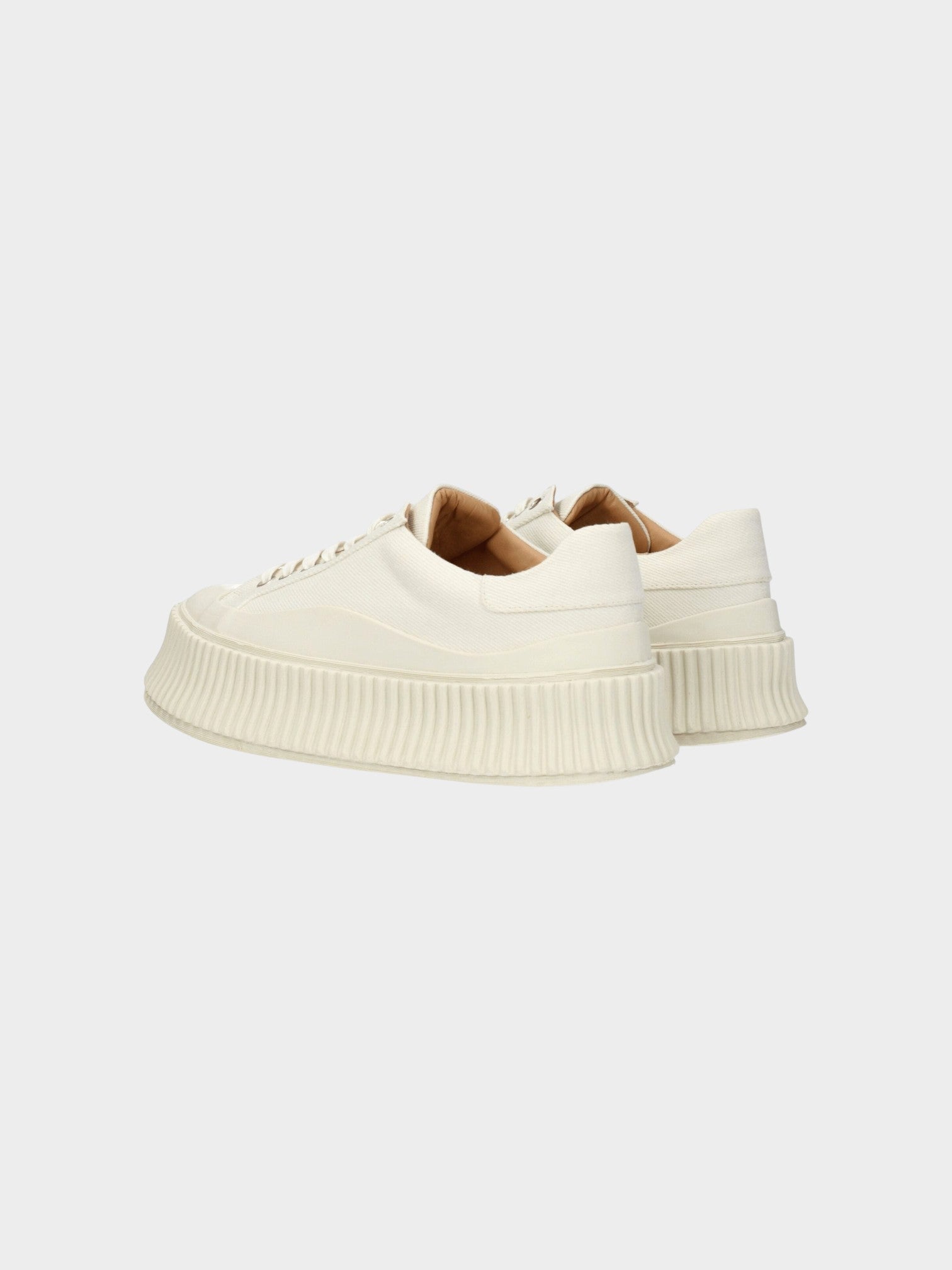Jil Sander Blue Fabric Platform Sneakers-thumbmail-4