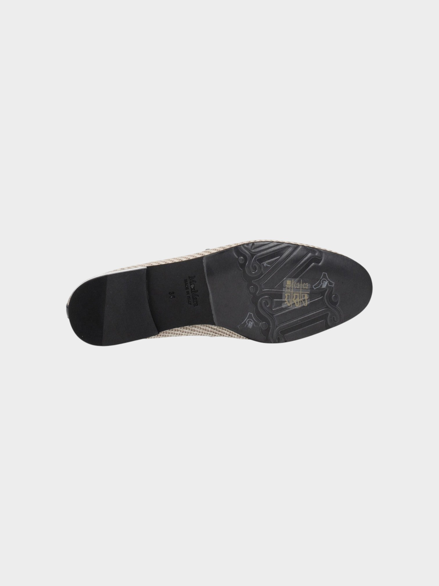 Max Mara Beige Fabric Slip-On Loafers-thumbmail-5
