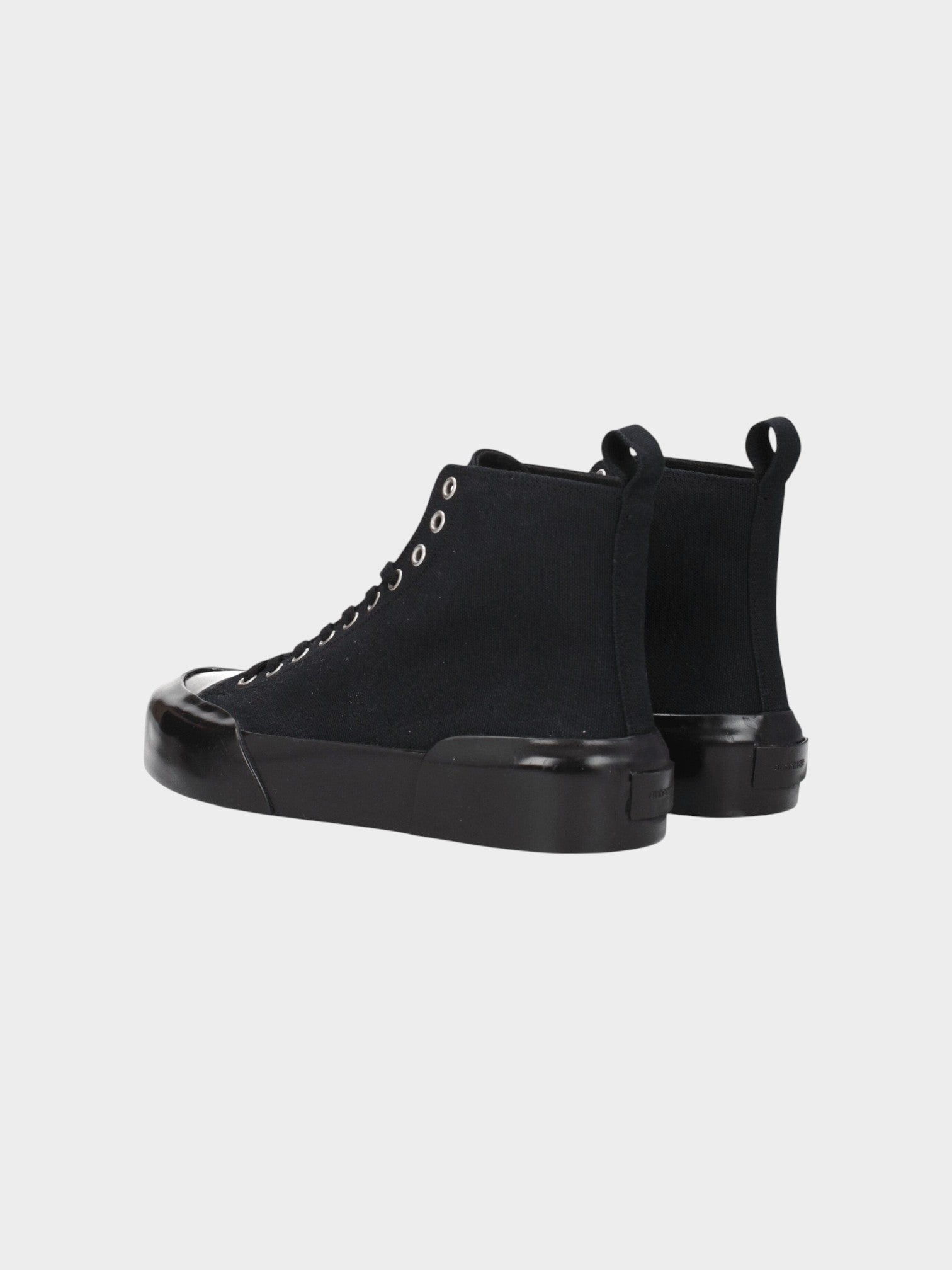 Jil Sander Black Fabric High Top Sneakers-thumbmail-4
