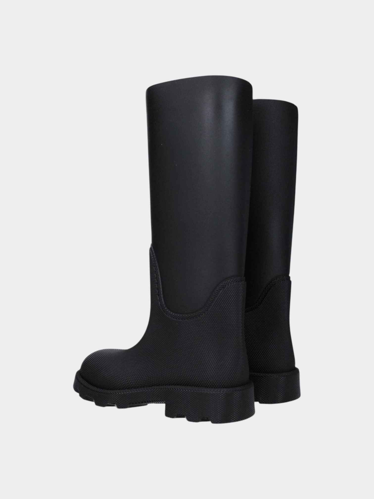 Burberry Black Cotton Rain Boots-thumbmail-4