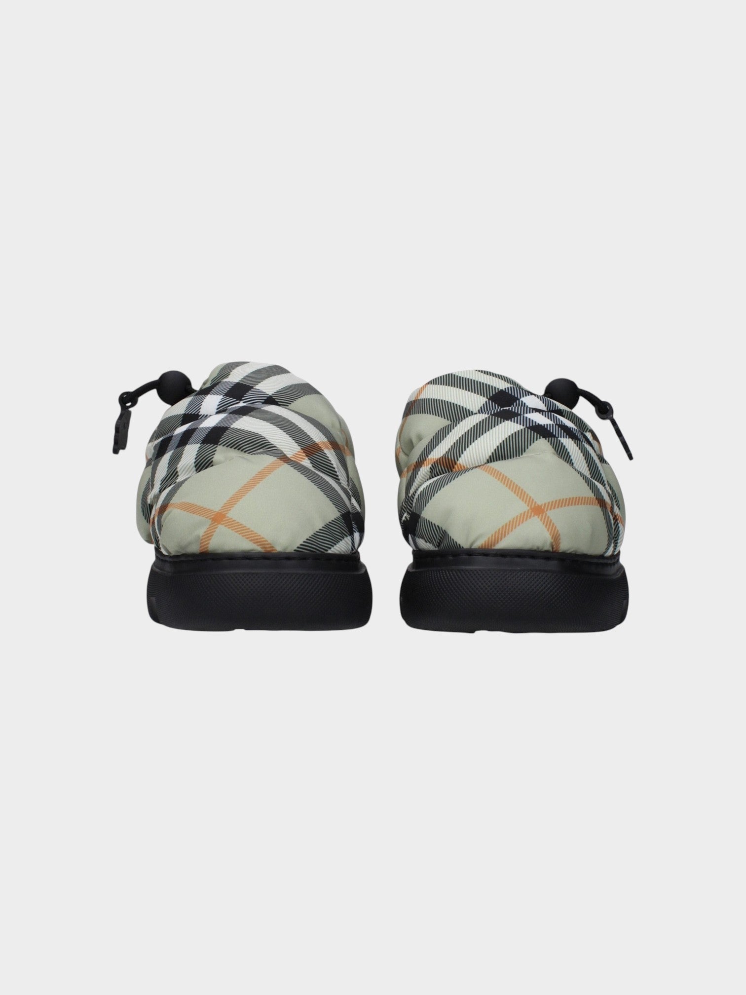 Burberry Green Fabric Slip-On Loafers-thumbmail-3