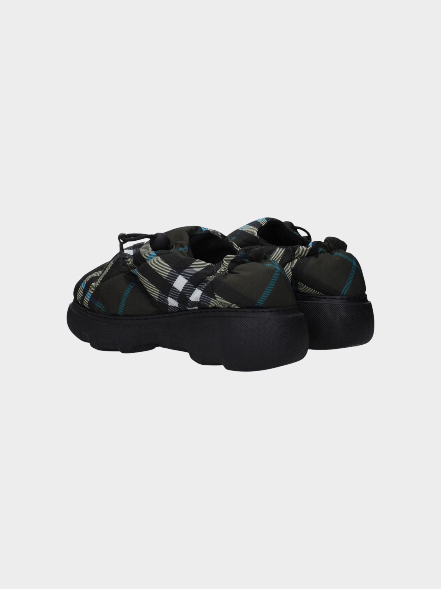 Burberry Green Fabric Slip-On Loafers-thumbmail-4