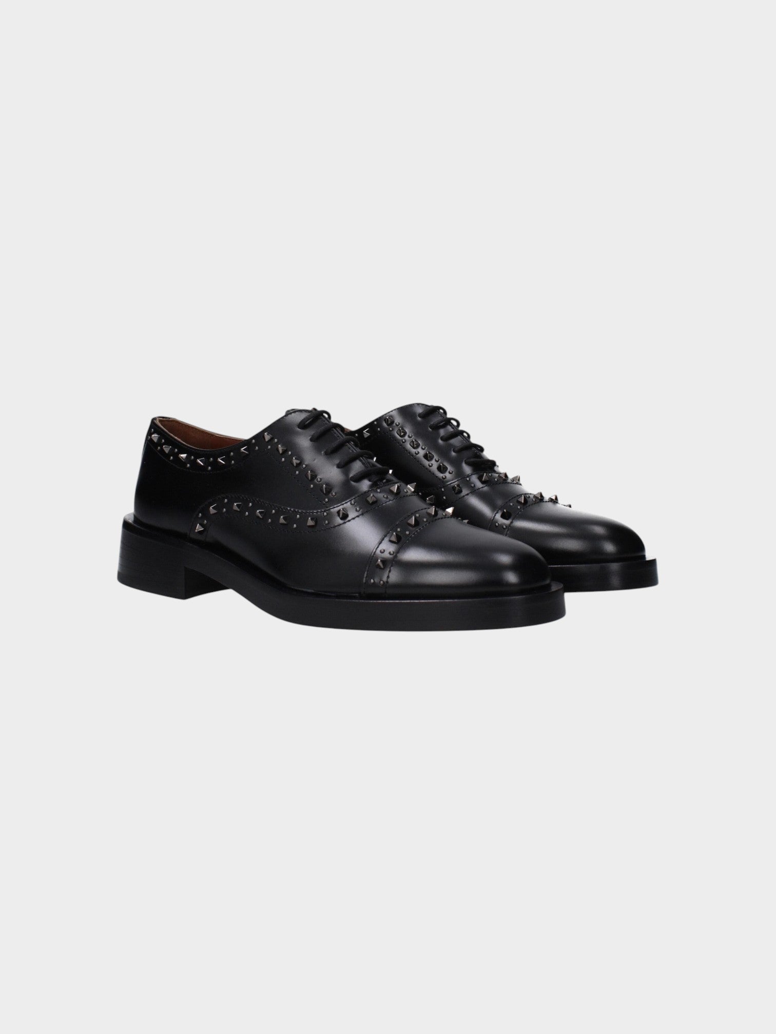 Valentino Garavani Black Leather Oxfords And Derbies-thumbmail-2