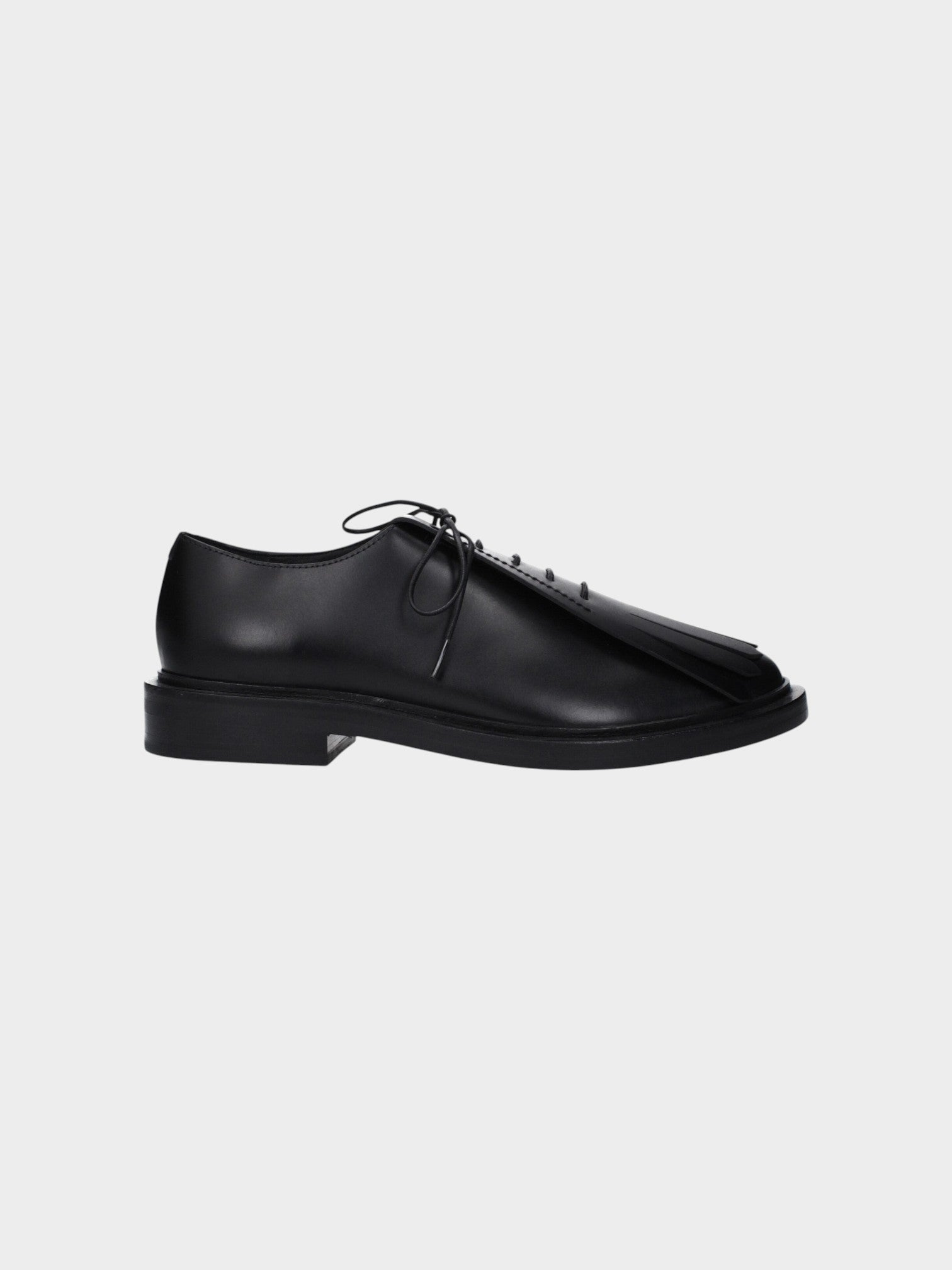 Max Mara Black Leather Oxfords And Derbies