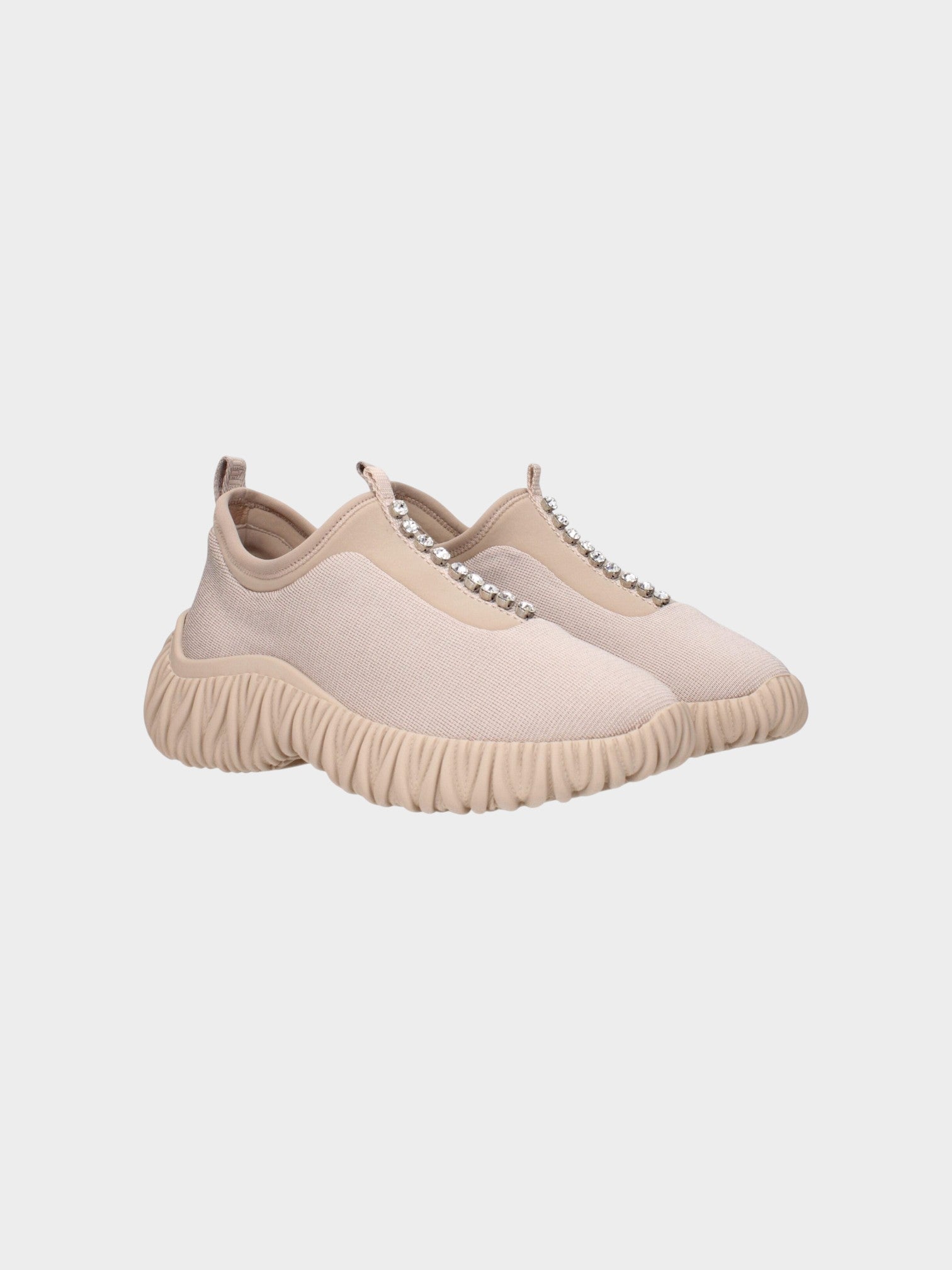 Miu Miu Beige Fabric Sneakers-thumbmail-2