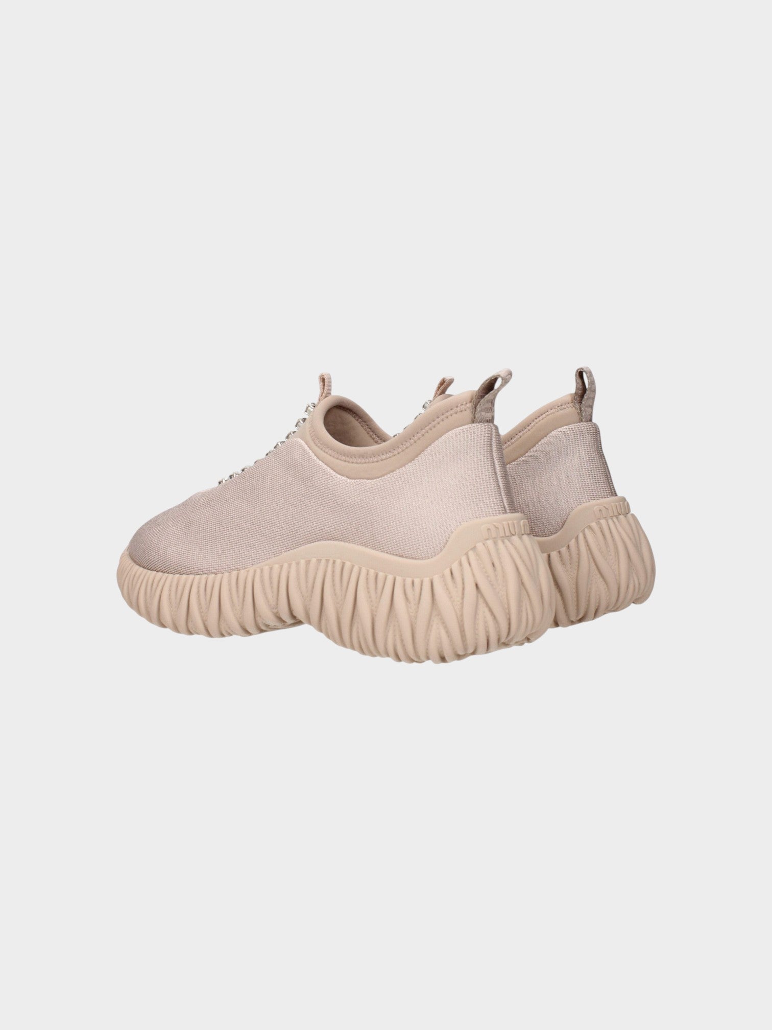 Miu Miu Beige Fabric Sneakers-thumbmail-4