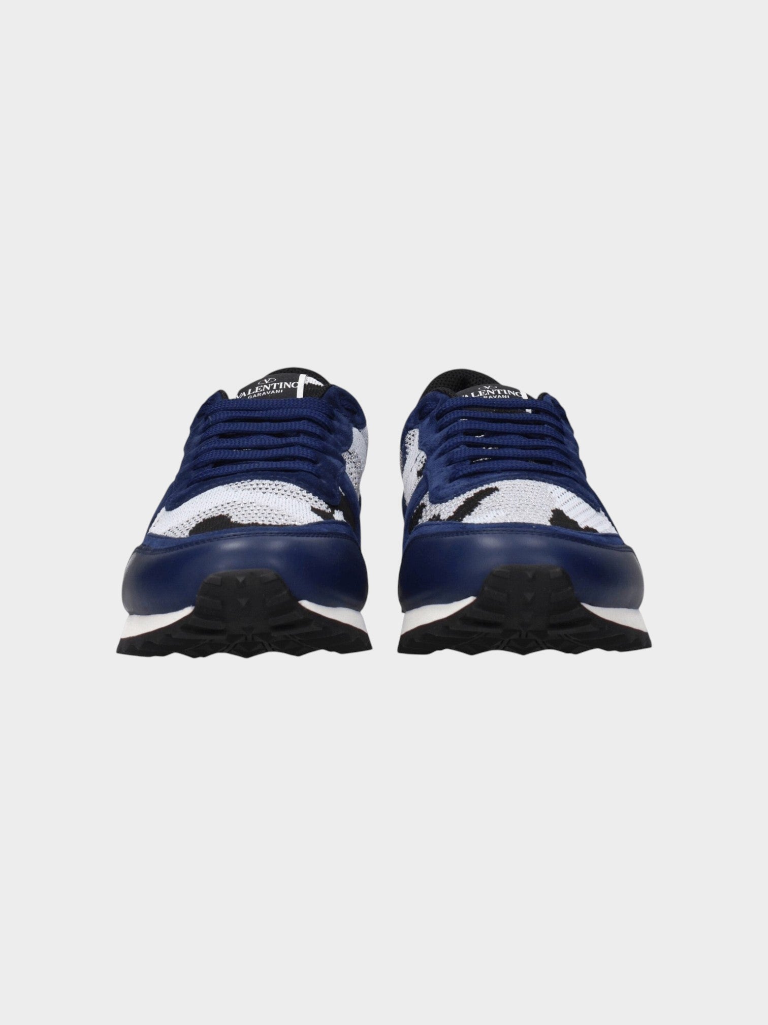 Valentino Garavani Gray Fabric Athletic Sneakers-thumbmail-3