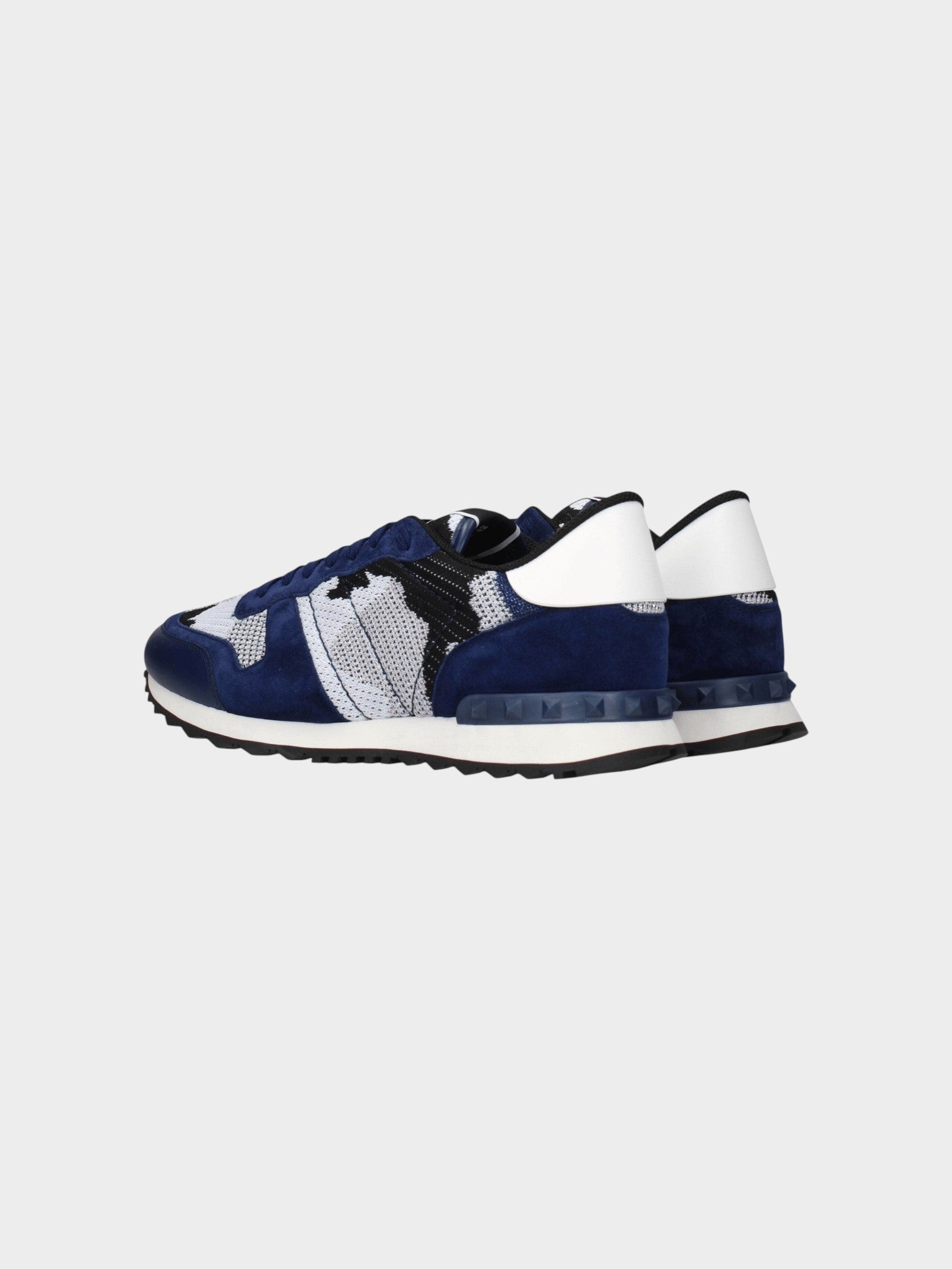 Valentino Garavani Gray Fabric Athletic Sneakers-thumbmail-4
