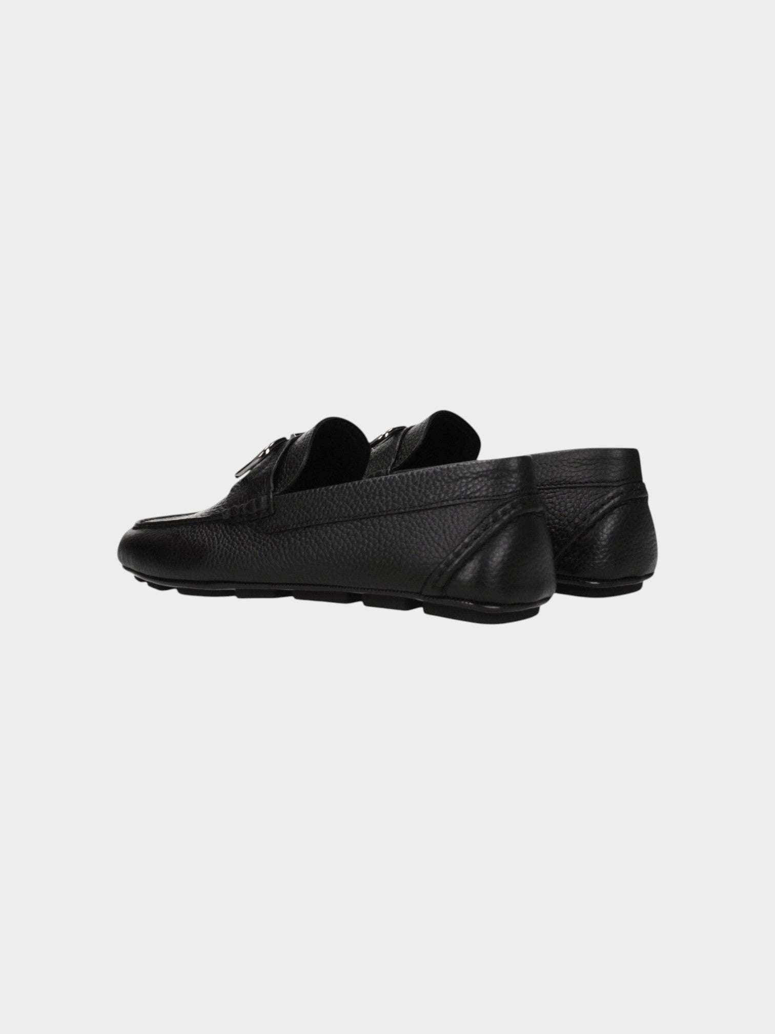 Valentino Garavani Black Leather Slip-On Loafers-thumbmail-4