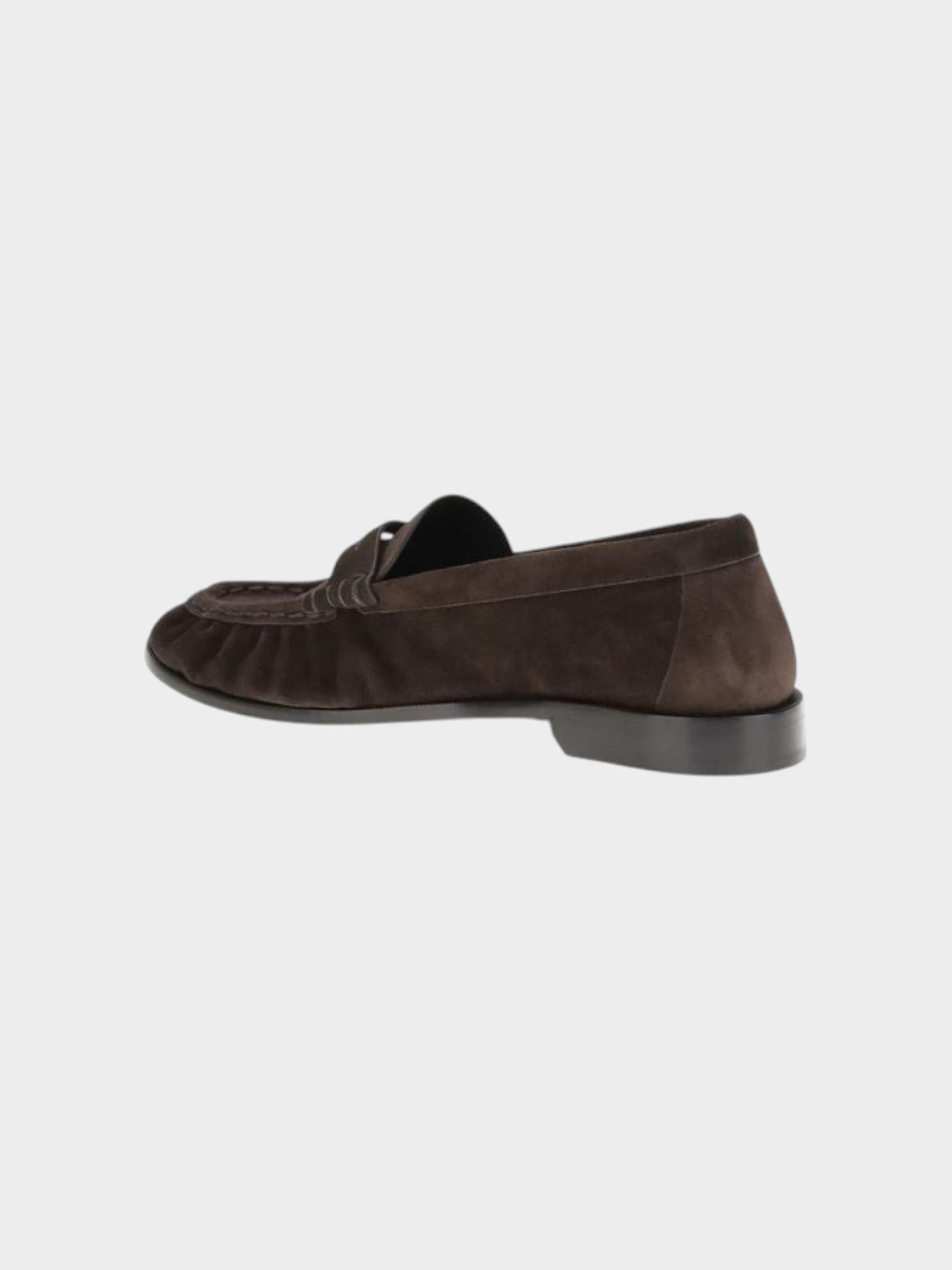 Saint Laurent Brown Calf Leather Bos Taurus Slip-On Loafers-thumbmail-3