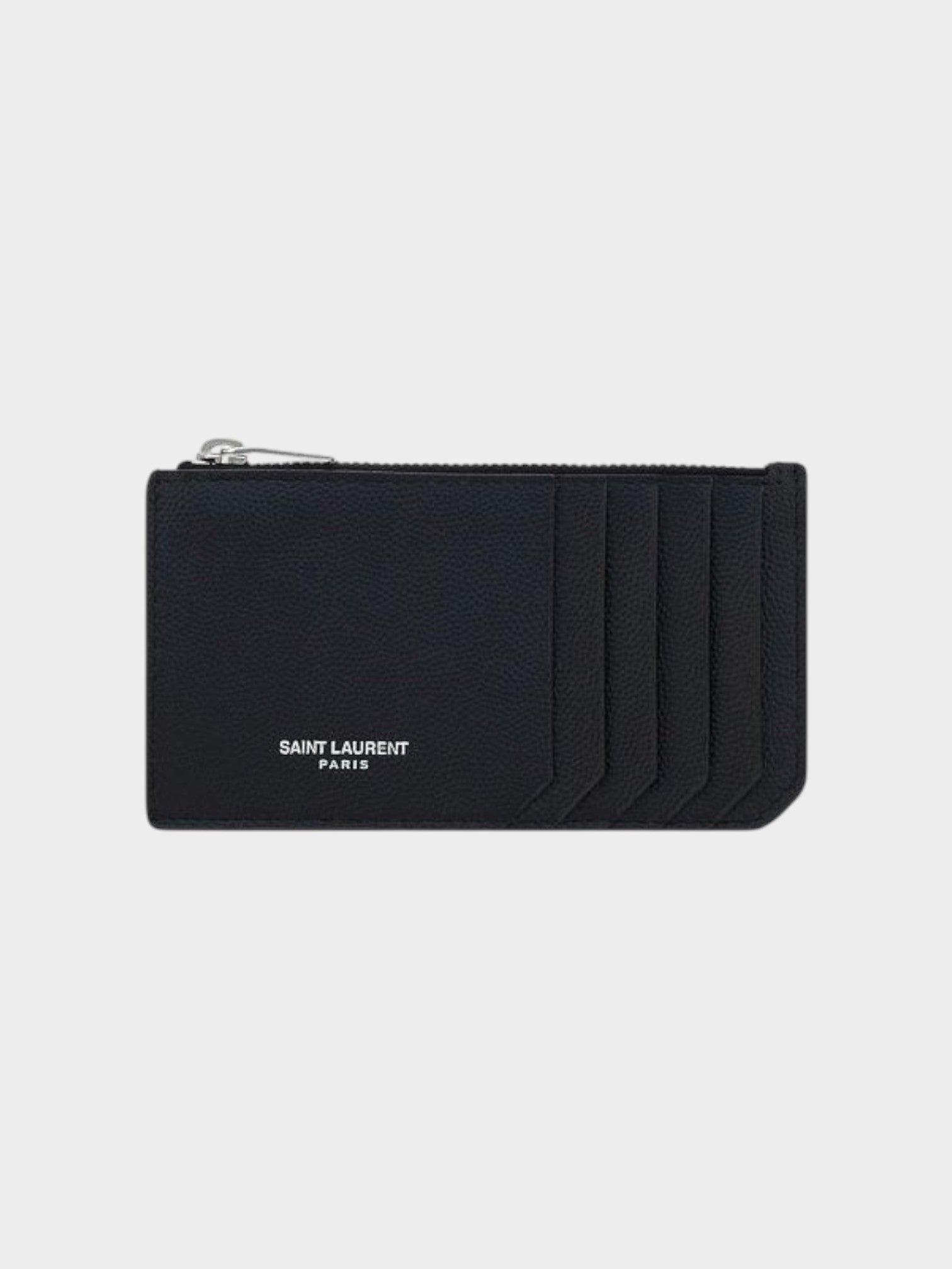 Saint Laurent Black Calf Leather Bos Taurus Wallet