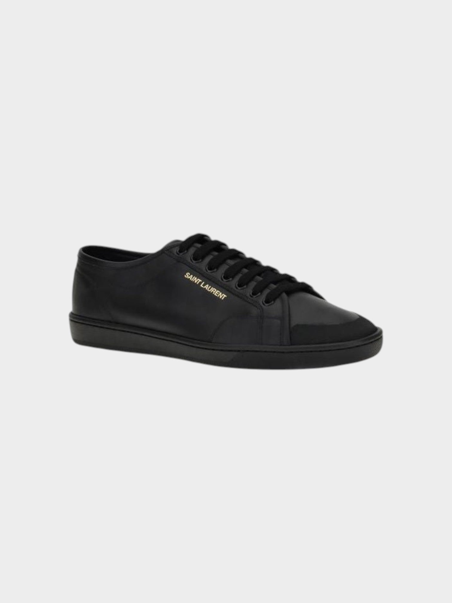 Saint Laurent Black Calf Leather Bos Taurus Sneakers-thumbmail-2
