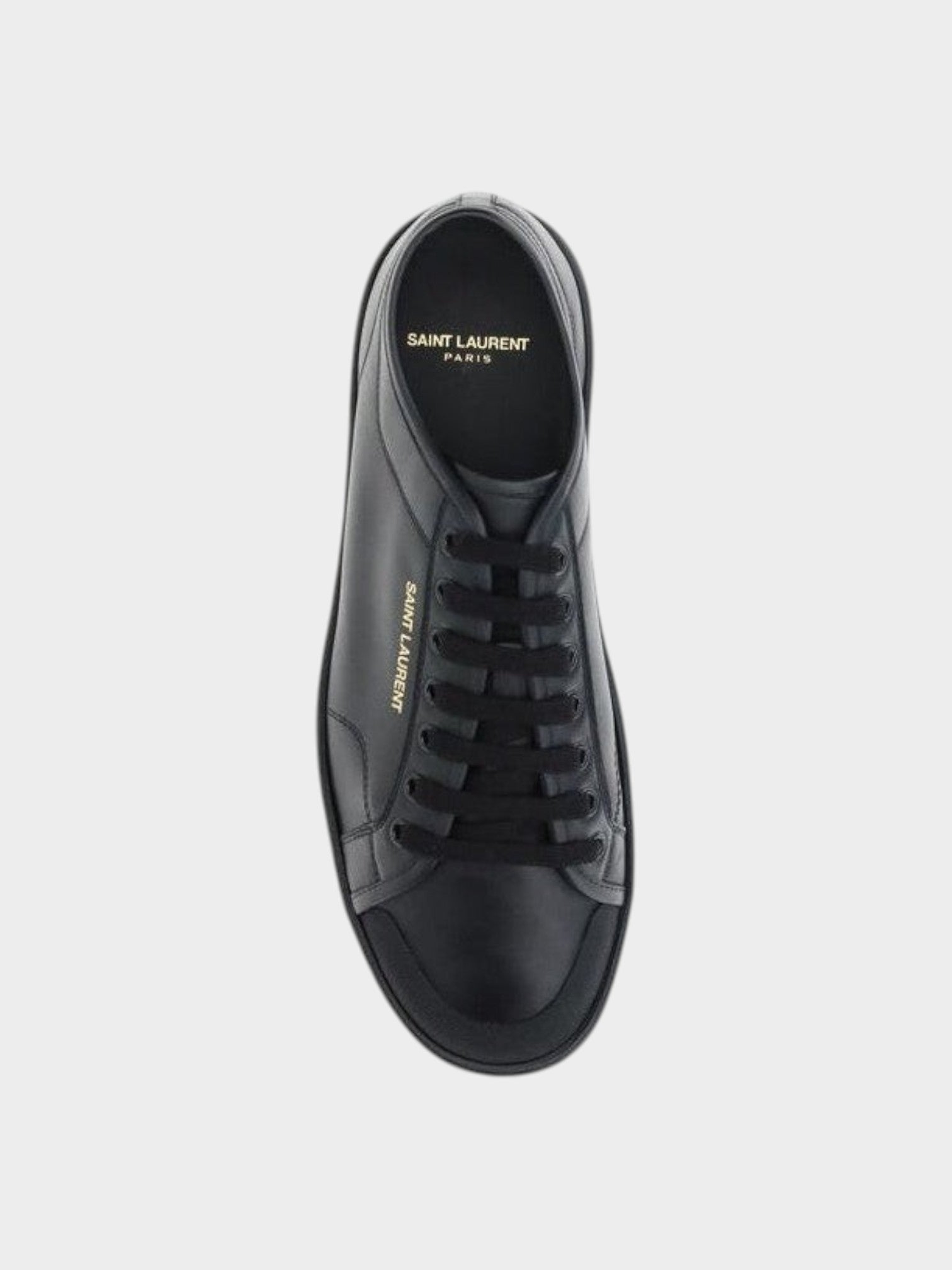 Saint Laurent Black Calf Leather Bos Taurus Sneakers-thumbmail-4