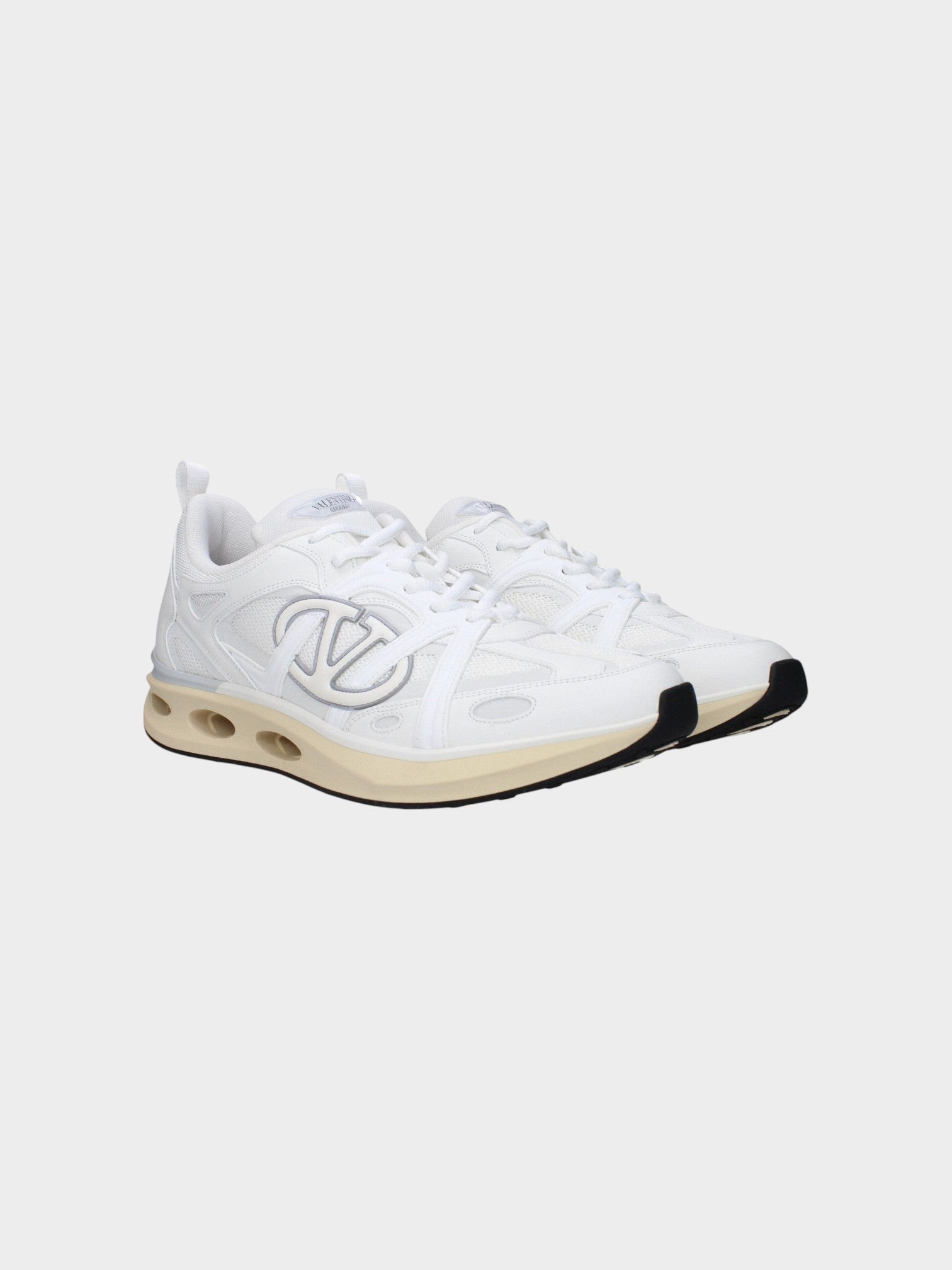 Valentino Garavani Blue Fabric Athletic Sneakers-thumbmail-2