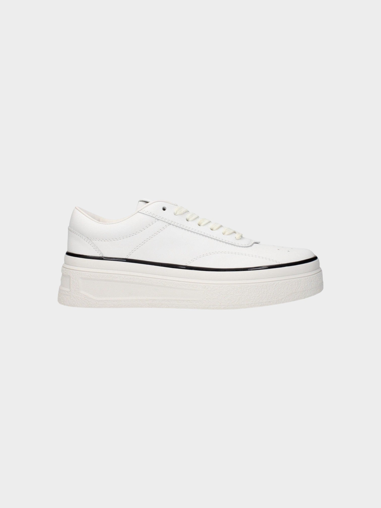 Jil Sander Blue Leather Platform Sneakers