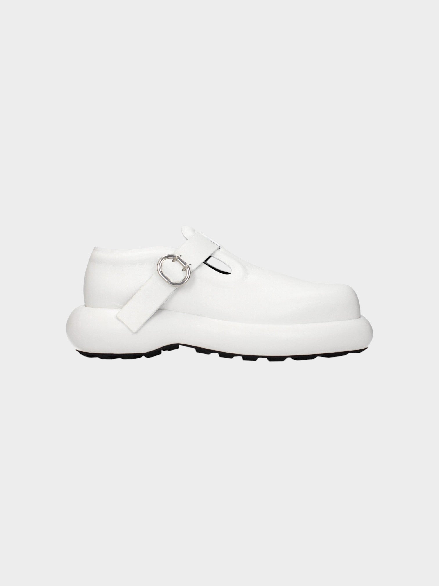 Jil Sander Blue Leather Slip-On Loafers