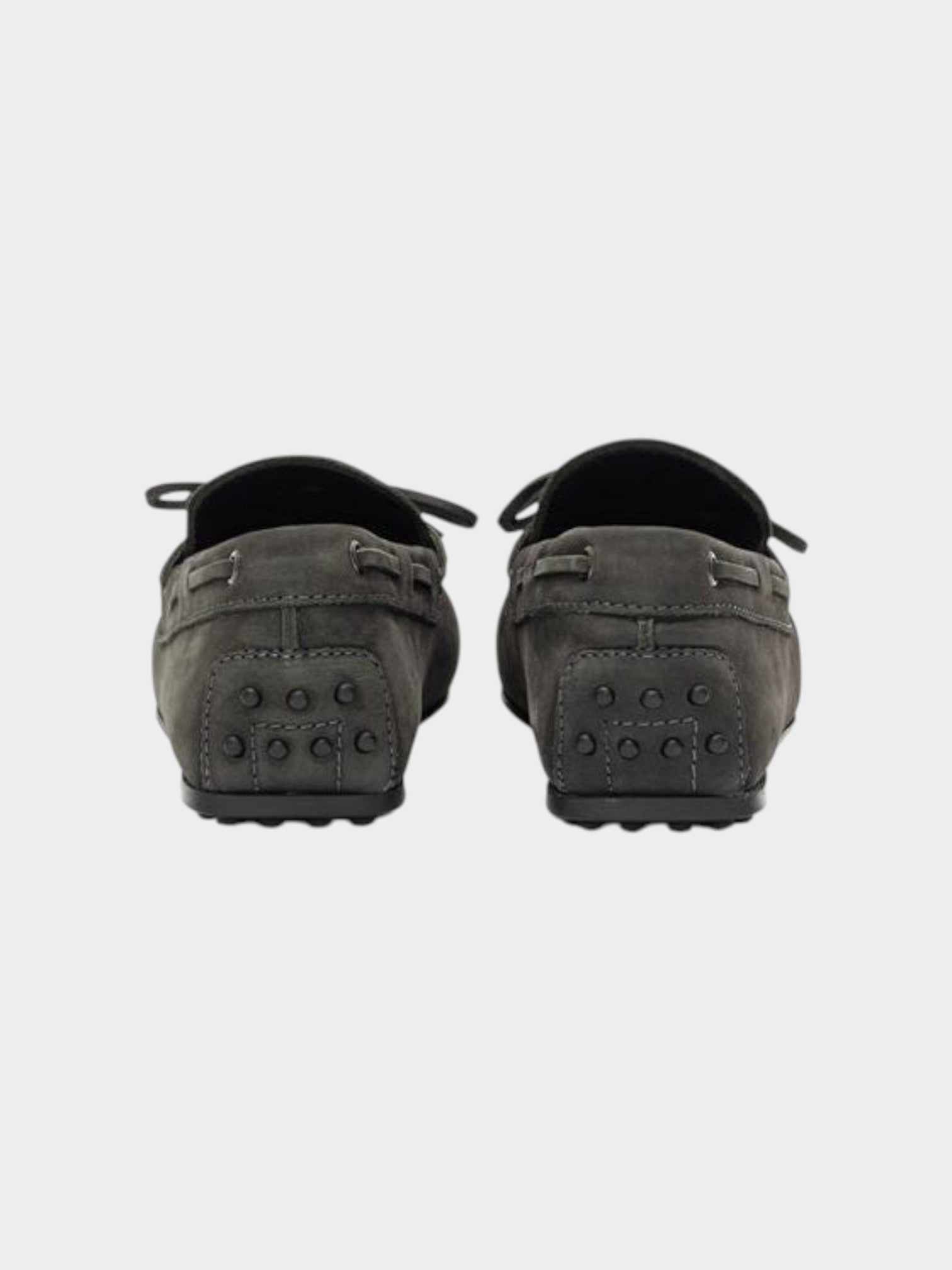 Tod's Gray Nubuc Leather Moccassin-thumbmail-3