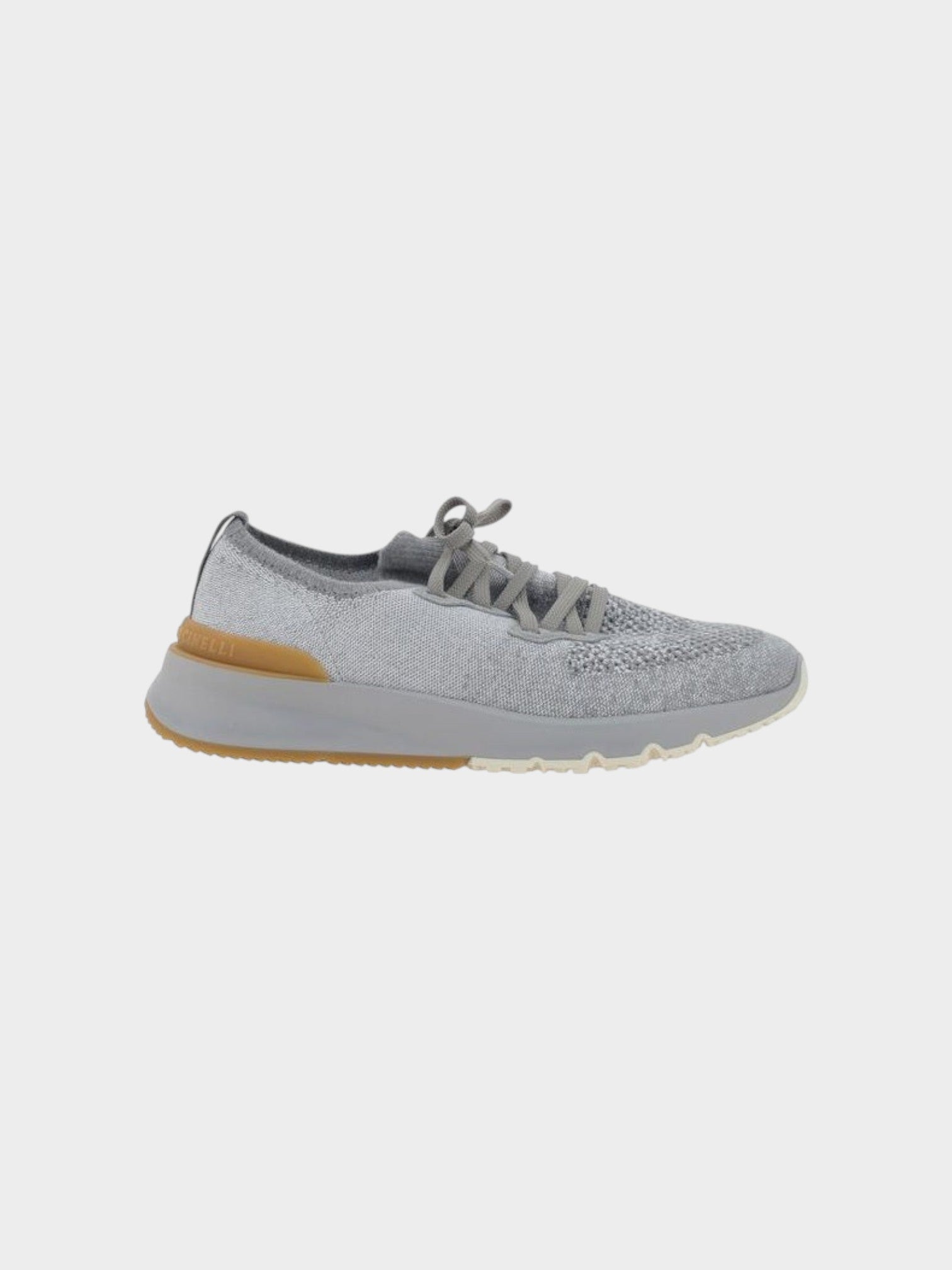 Brunello Cucinelli Gray Cotton Athletic Sneakers