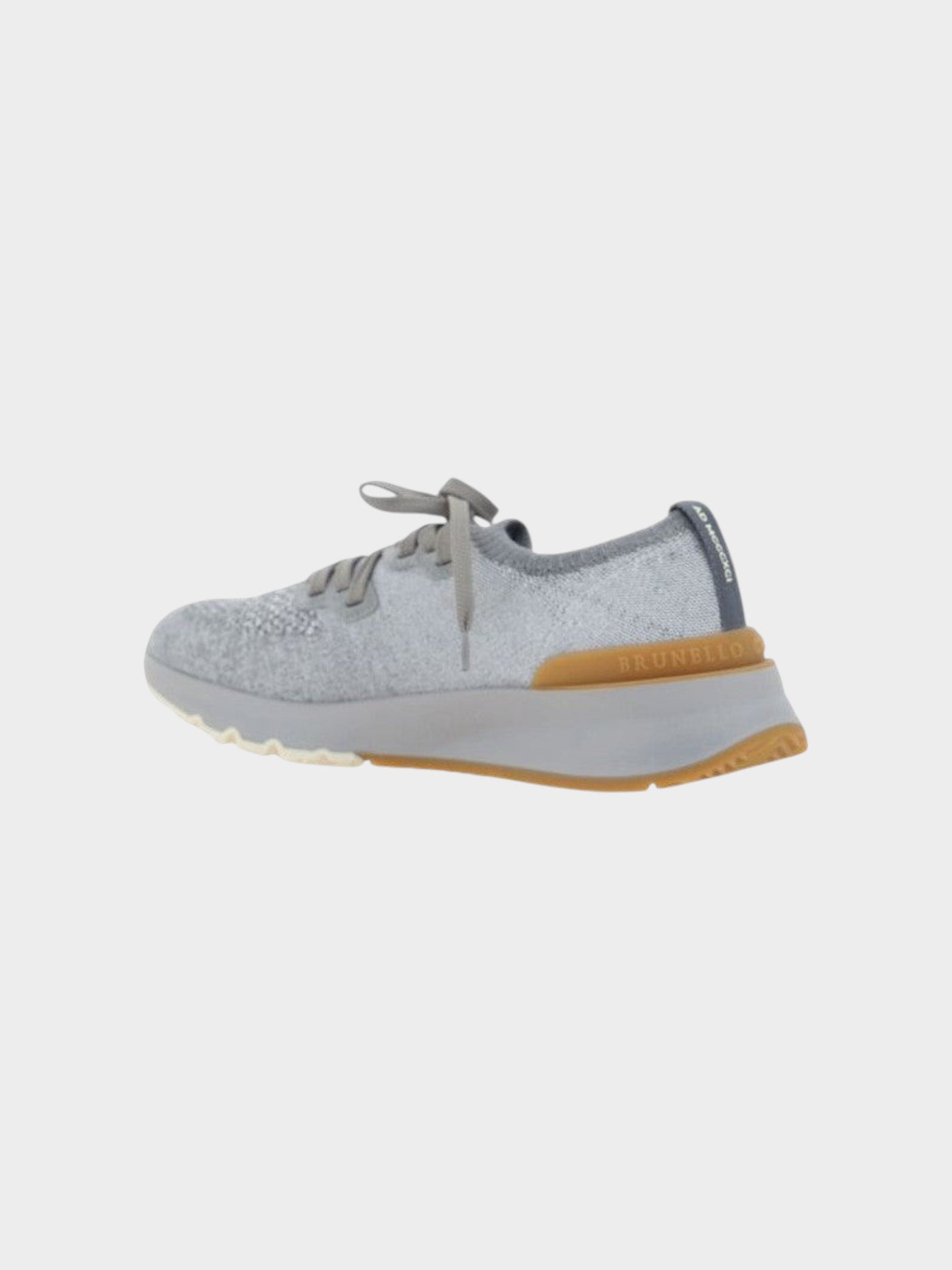 Brunello Cucinelli Gray Cotton Athletic Sneakers-thumbmail-3