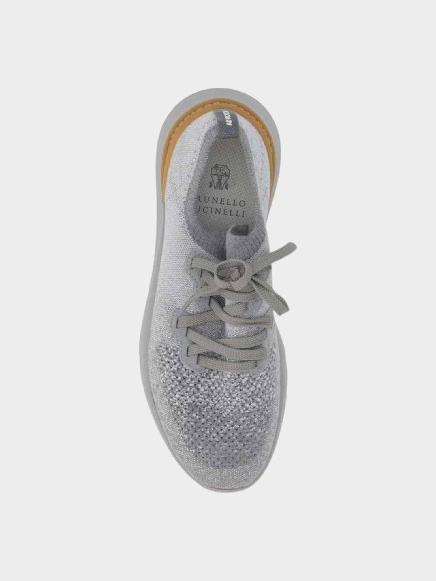 Brunello Cucinelli Gray Cotton Athletic Sneakers-thumbmail-4