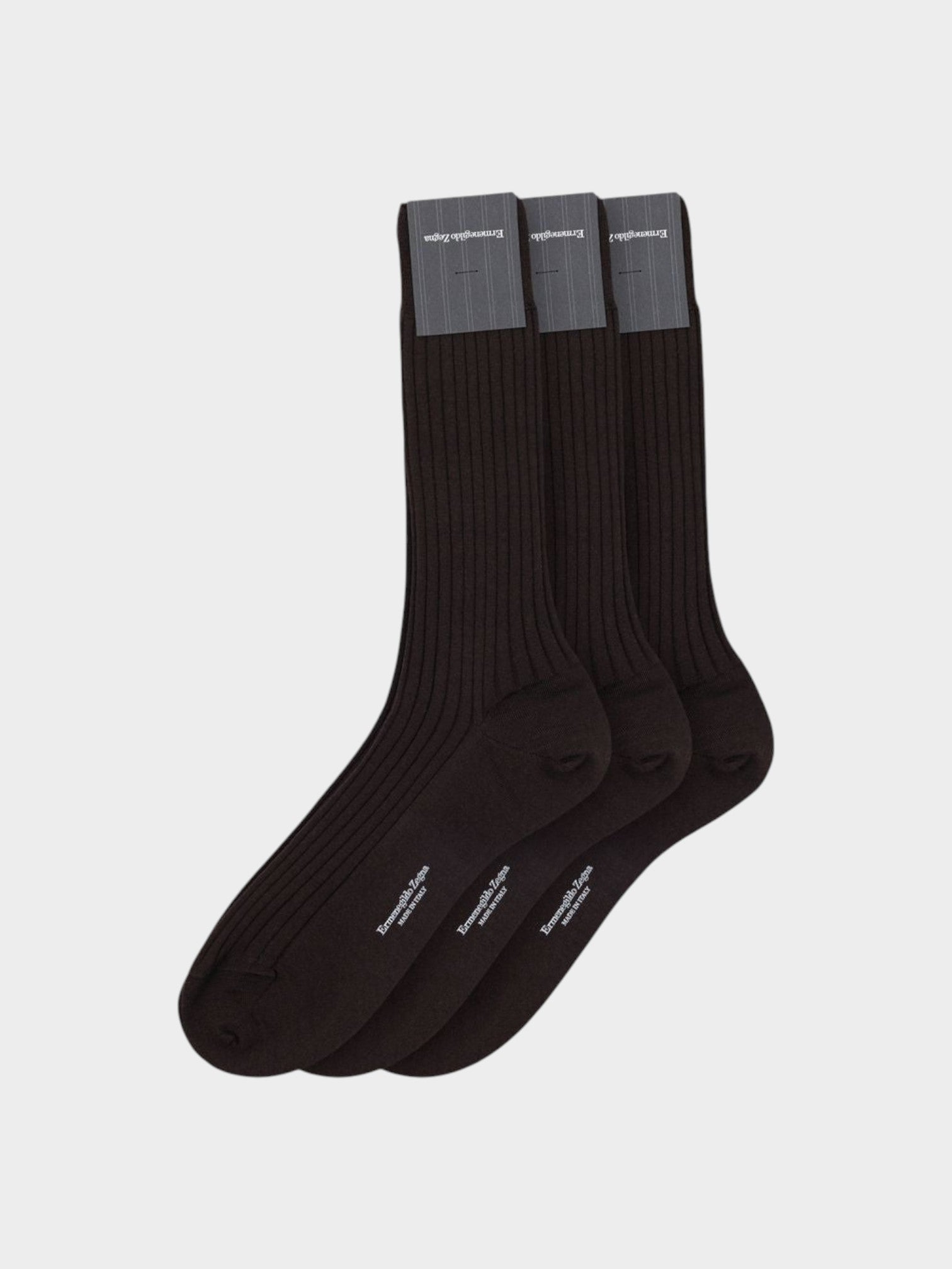 ZEGNA Brown Wool Socks