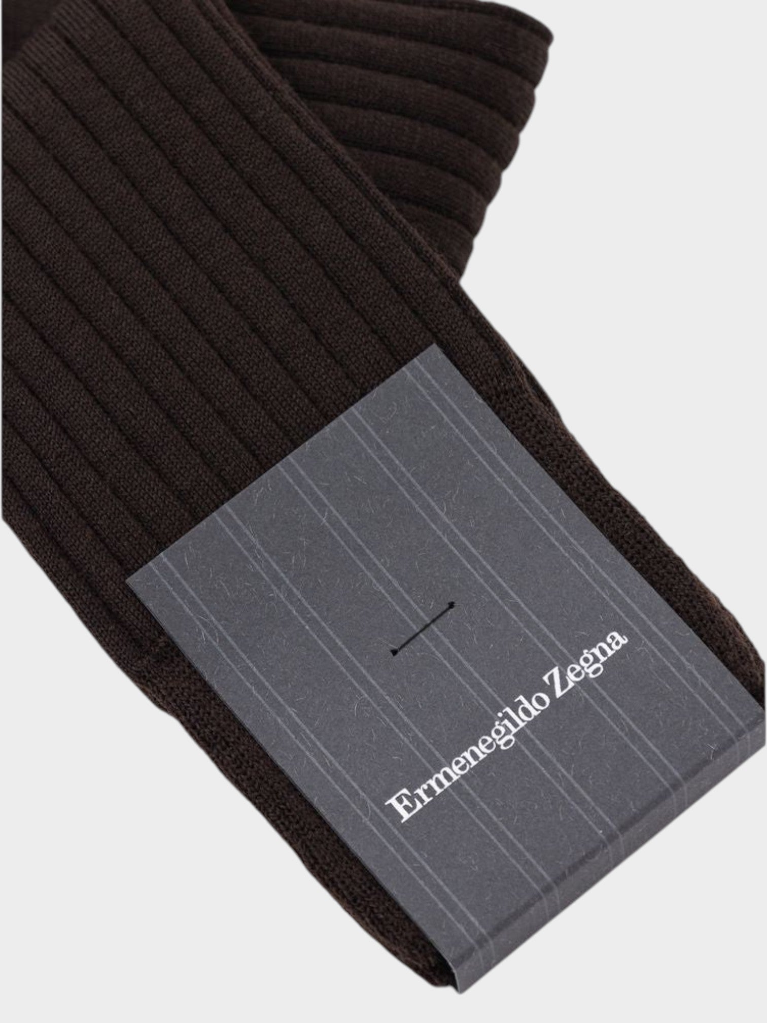 ZEGNA Brown Wool Socks-thumbmail-3