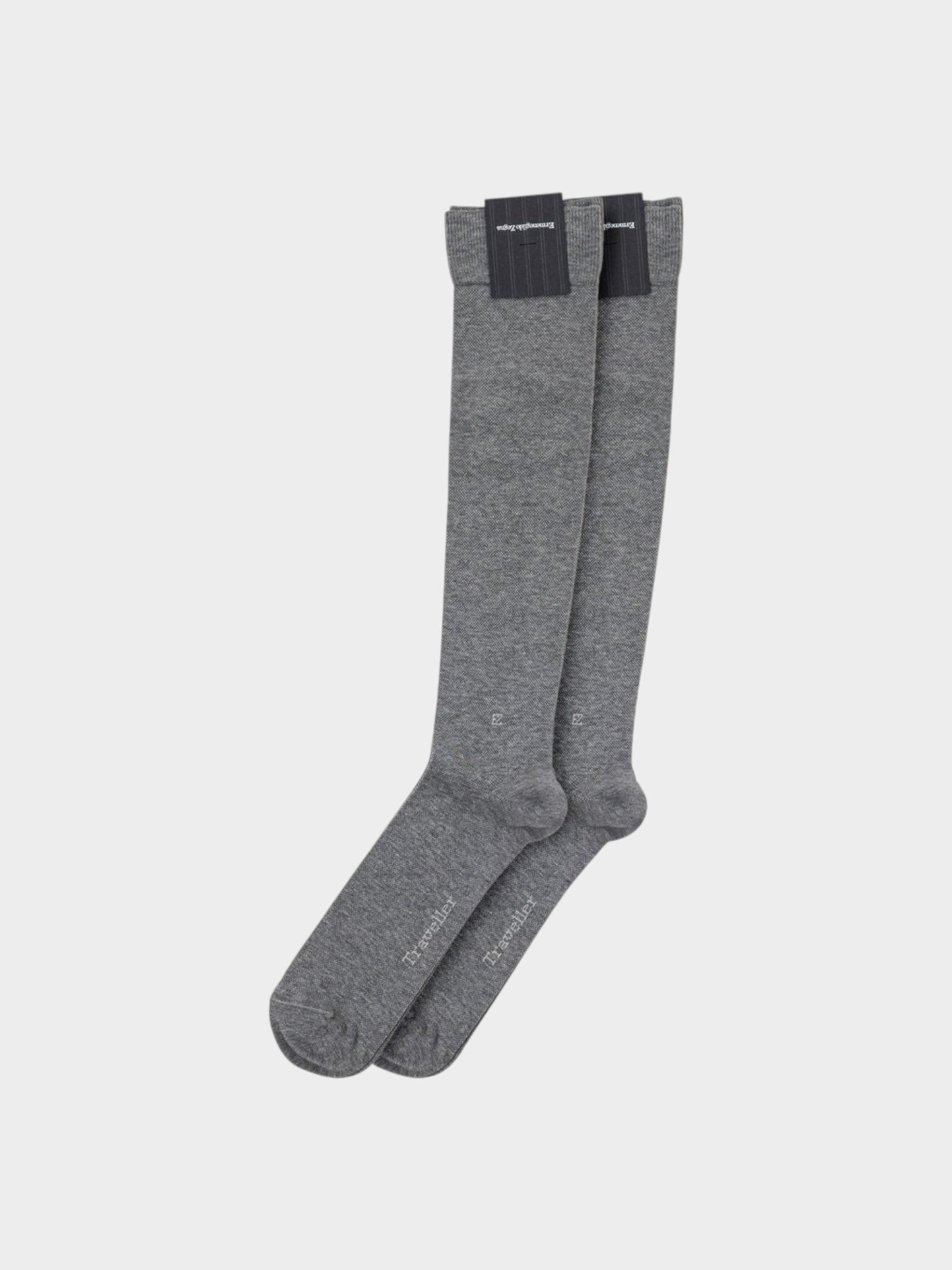ZEGNA Gray Cotton Socks