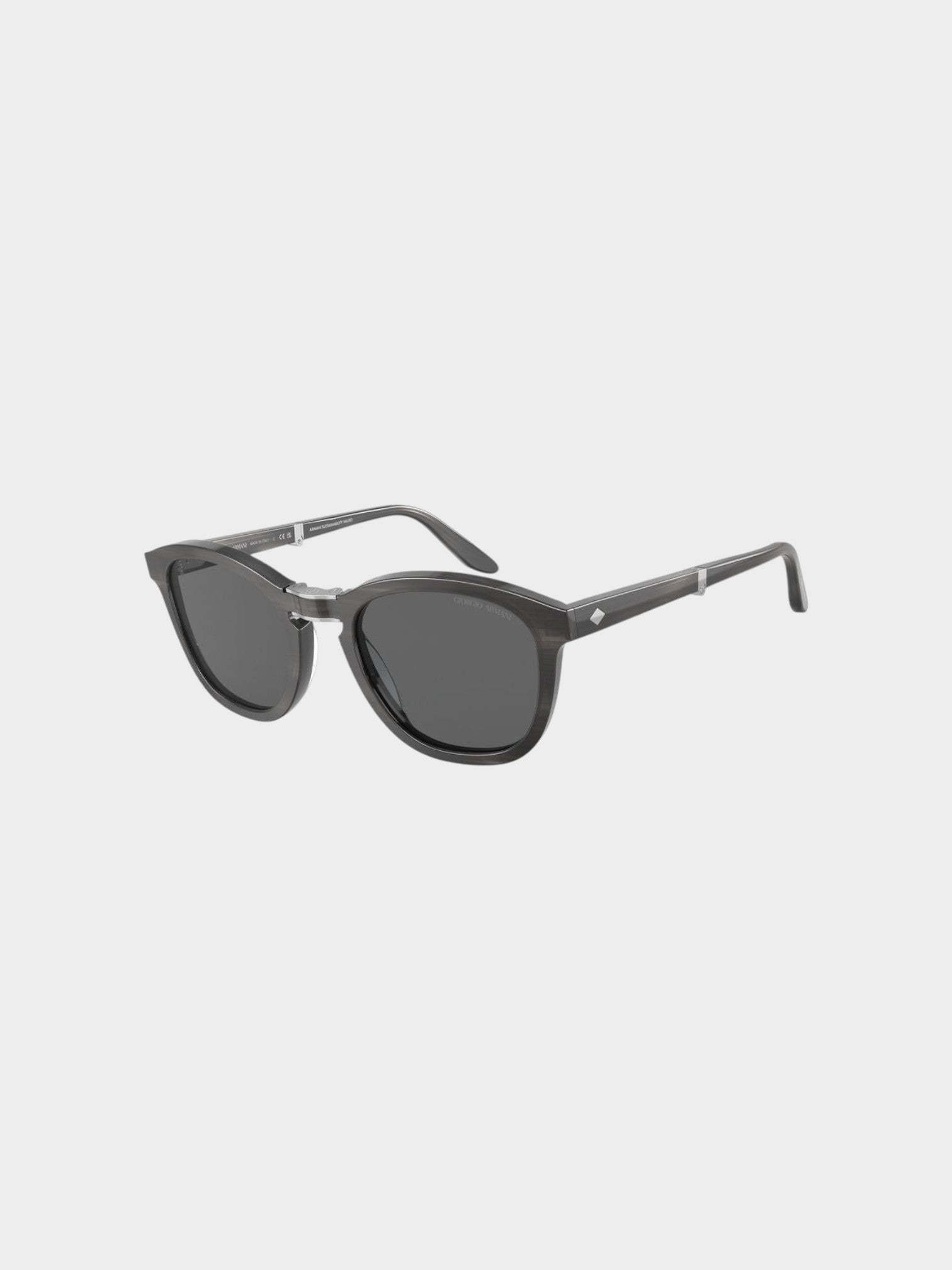 Giorgio Armani Gray Acetate Sunglasses