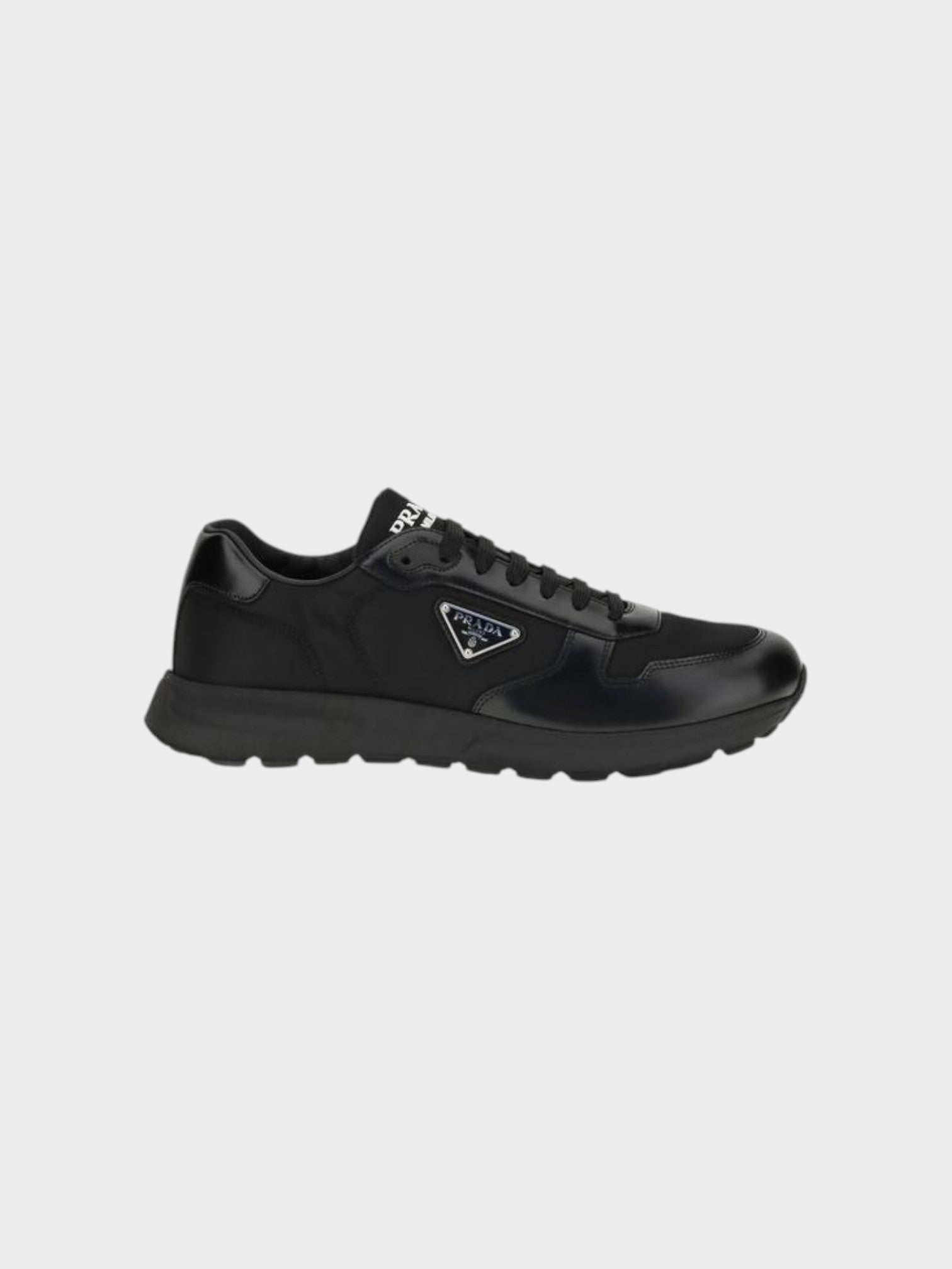 Prada Black Recycled Polyamide Athletic Sneakers